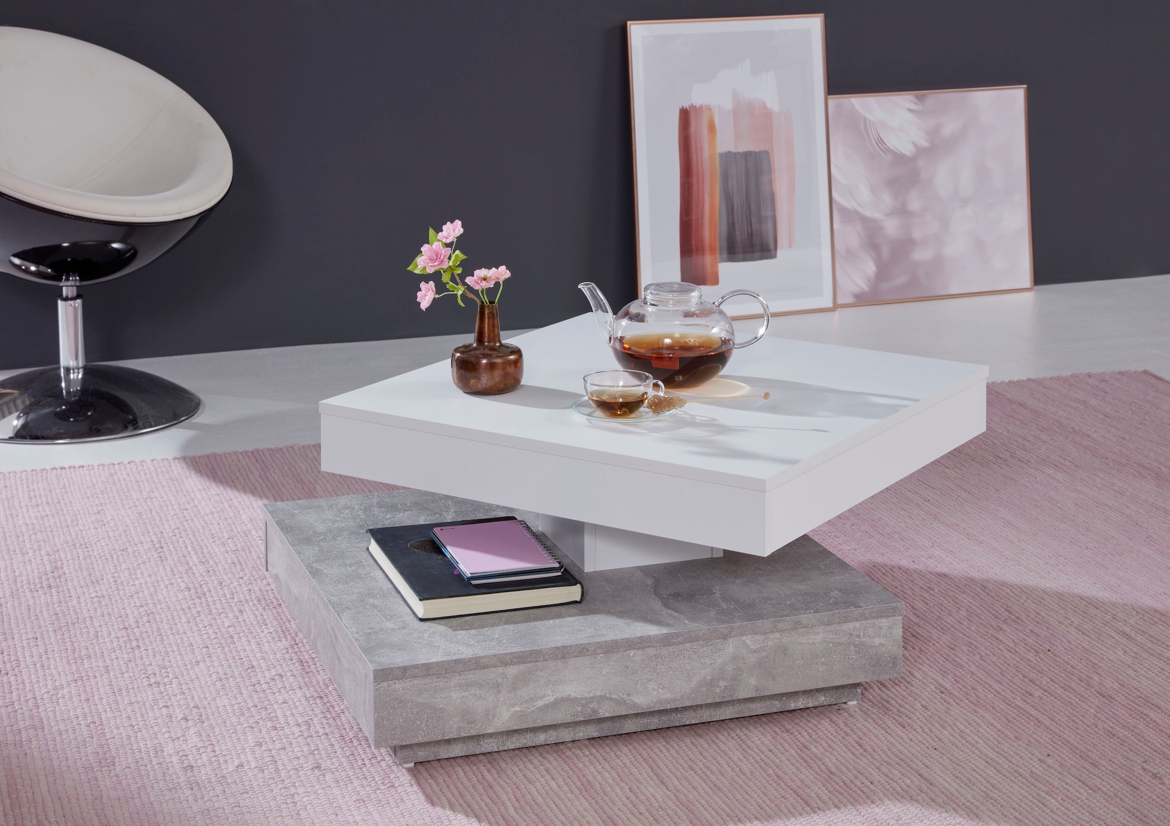 Home affaire Couchtisch »Tanum« mit Funktion, drehbare Tischplatte