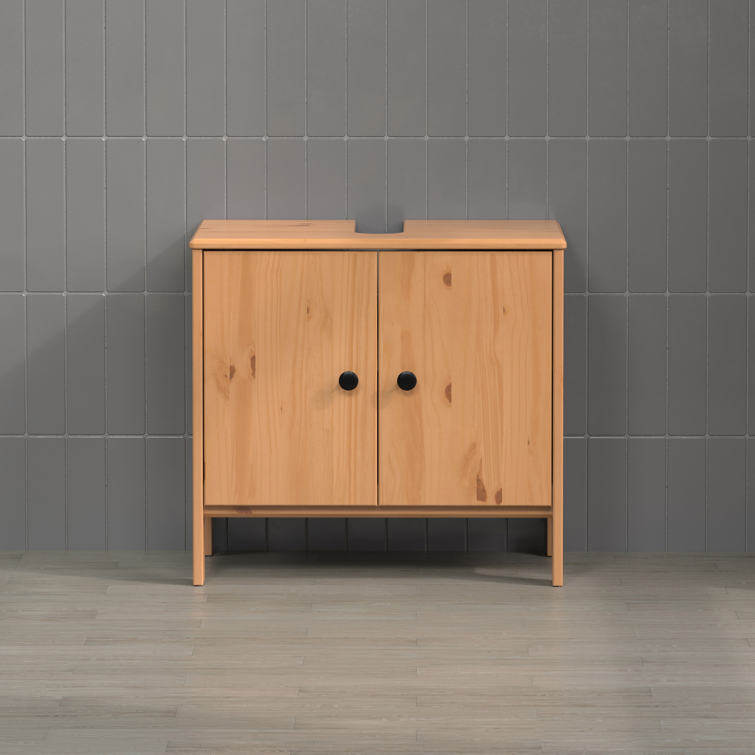 welltime Waschbeckenunterschrank "Kall" 1 Stk. tlg. Waschtisch aus Kiefer-M günstig online kaufen