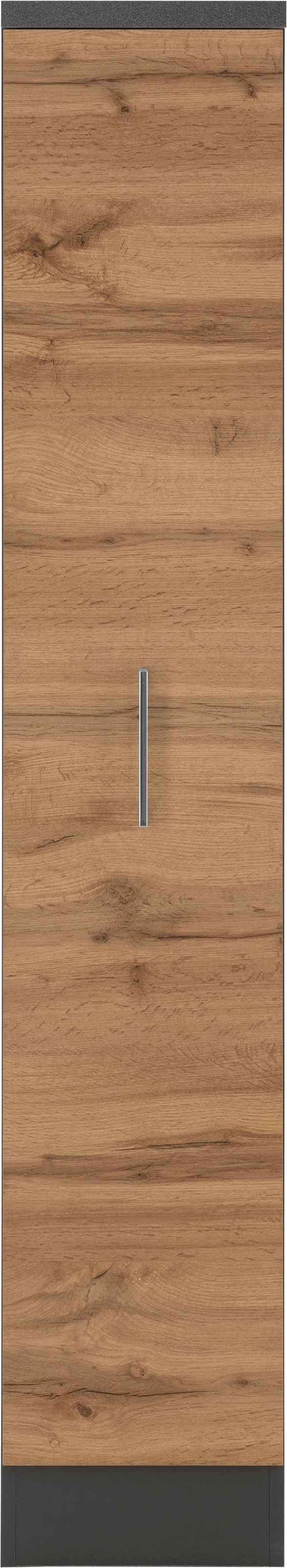 KOCHSTATION Apothekerschrank »KS-Colmar«, 30 cm breit, 165 cm hoch, mit 3 Ablagen, mit Metallgriff