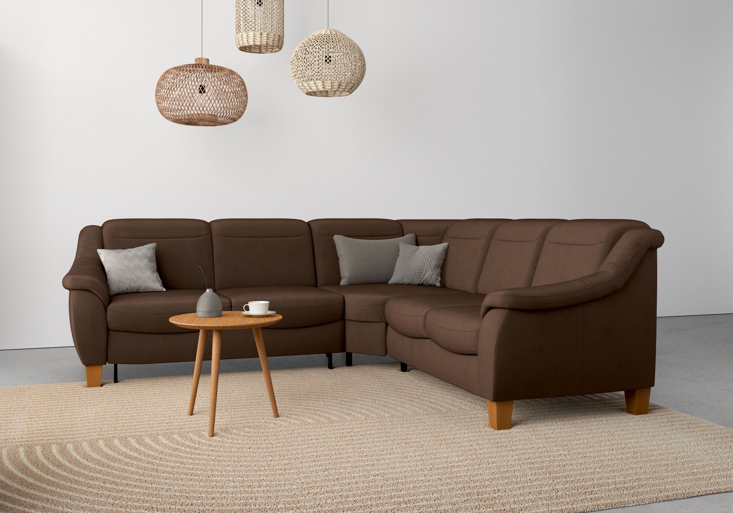 Home affaire Ecksofa »Caldera L-Form«, Federkern, wahlweise mit Kopfteilverstellung, Bettfunktion, Bettkasten