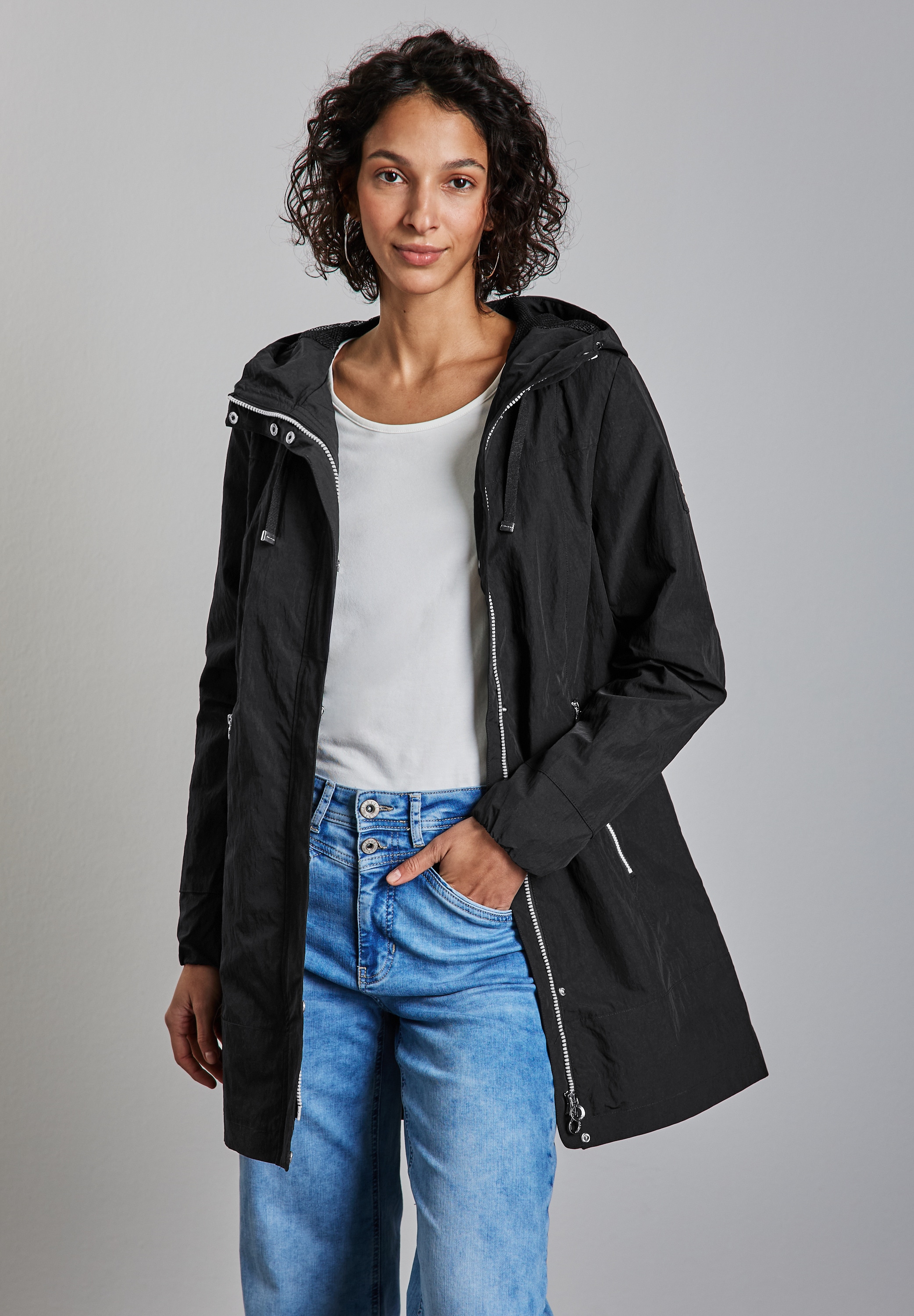 STREET ONE Kurzjacke, mit Kapuze, mit Kapuze