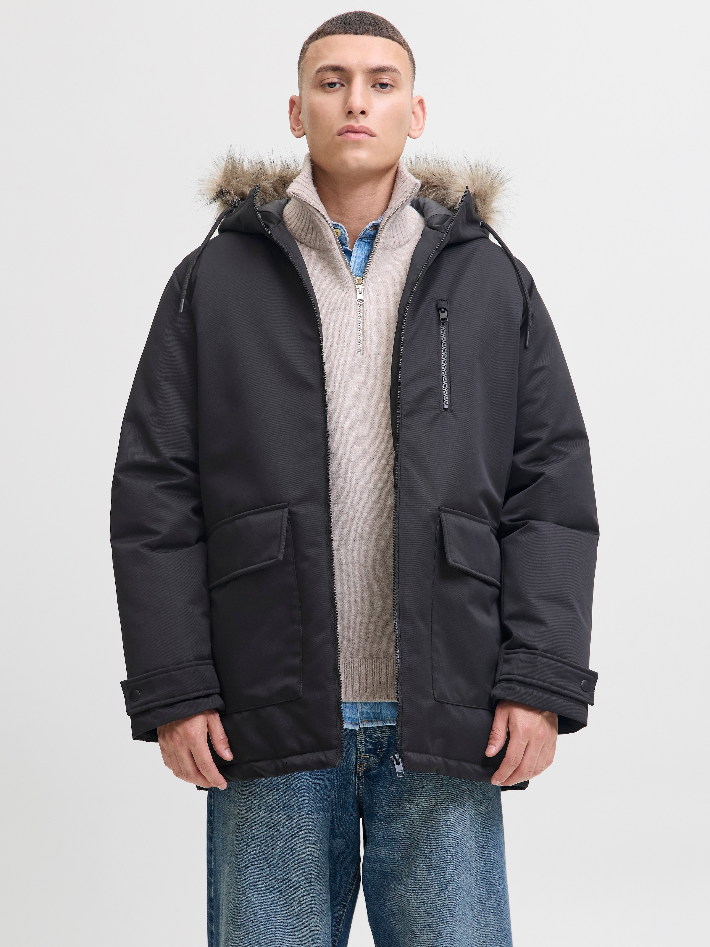 Jack & Jones Parka "JJCHARLIE DETACHABLE FAUX FUR PARKA" mit Kapuze günstig online kaufen