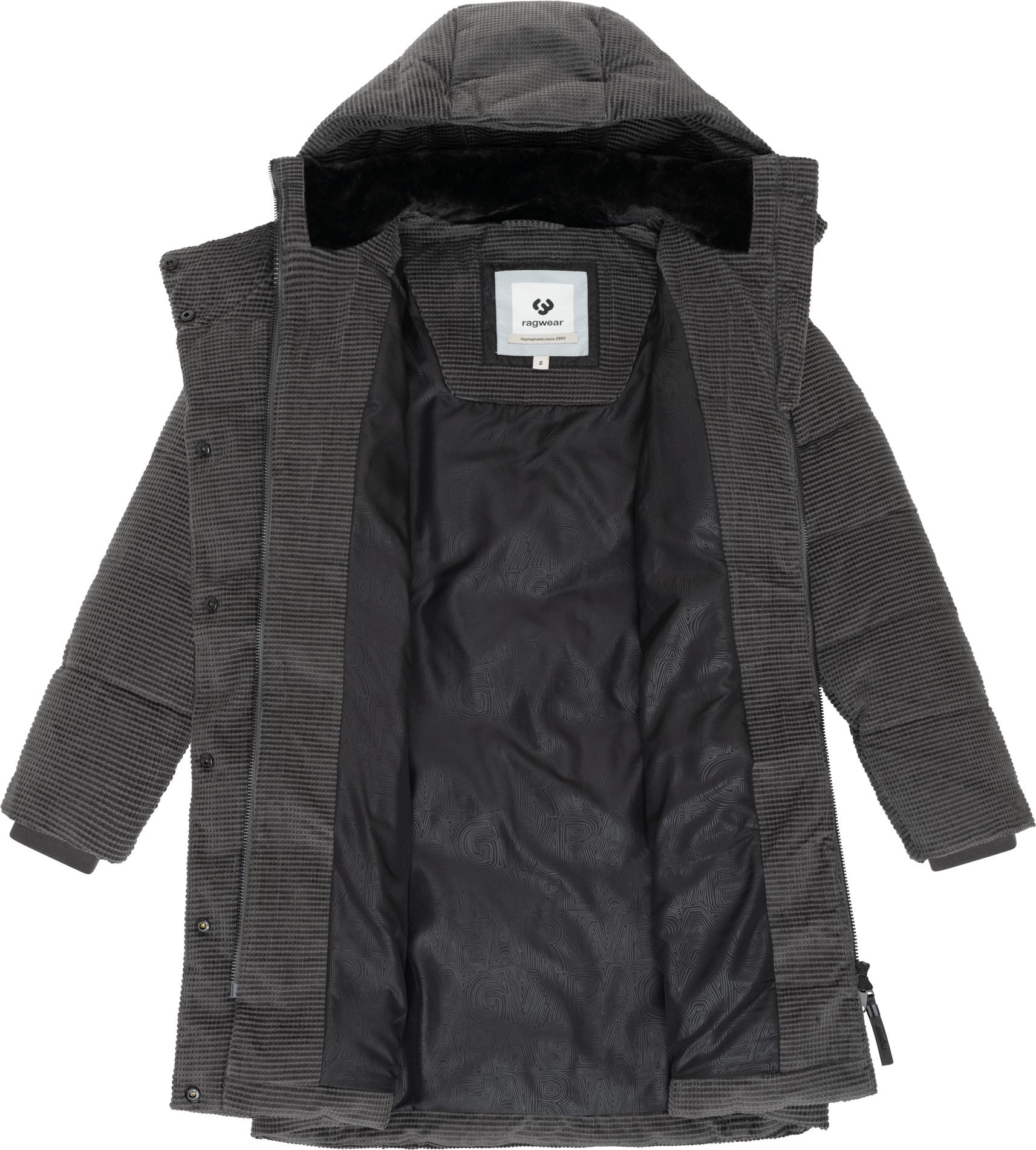 Ragwear Wintermantel »Pavla Cordy YOUMODO«, Wasserdichter Steppmantel in Kord-Optik