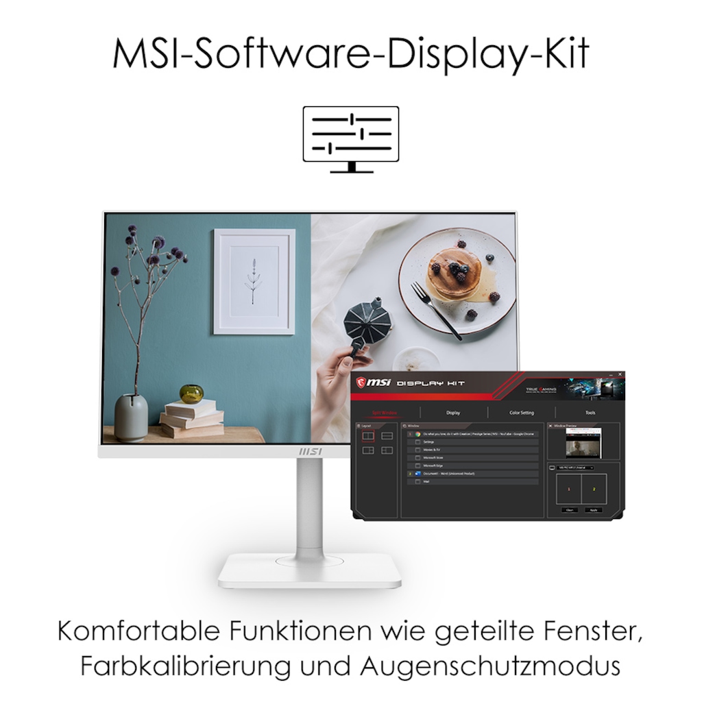 MSI LED-Monitor »Modern MD241PW«, 60 cm/24 Zoll, 1920 x 1080 px, Full HD, 5 ms Reaktionszeit, 75 Hz