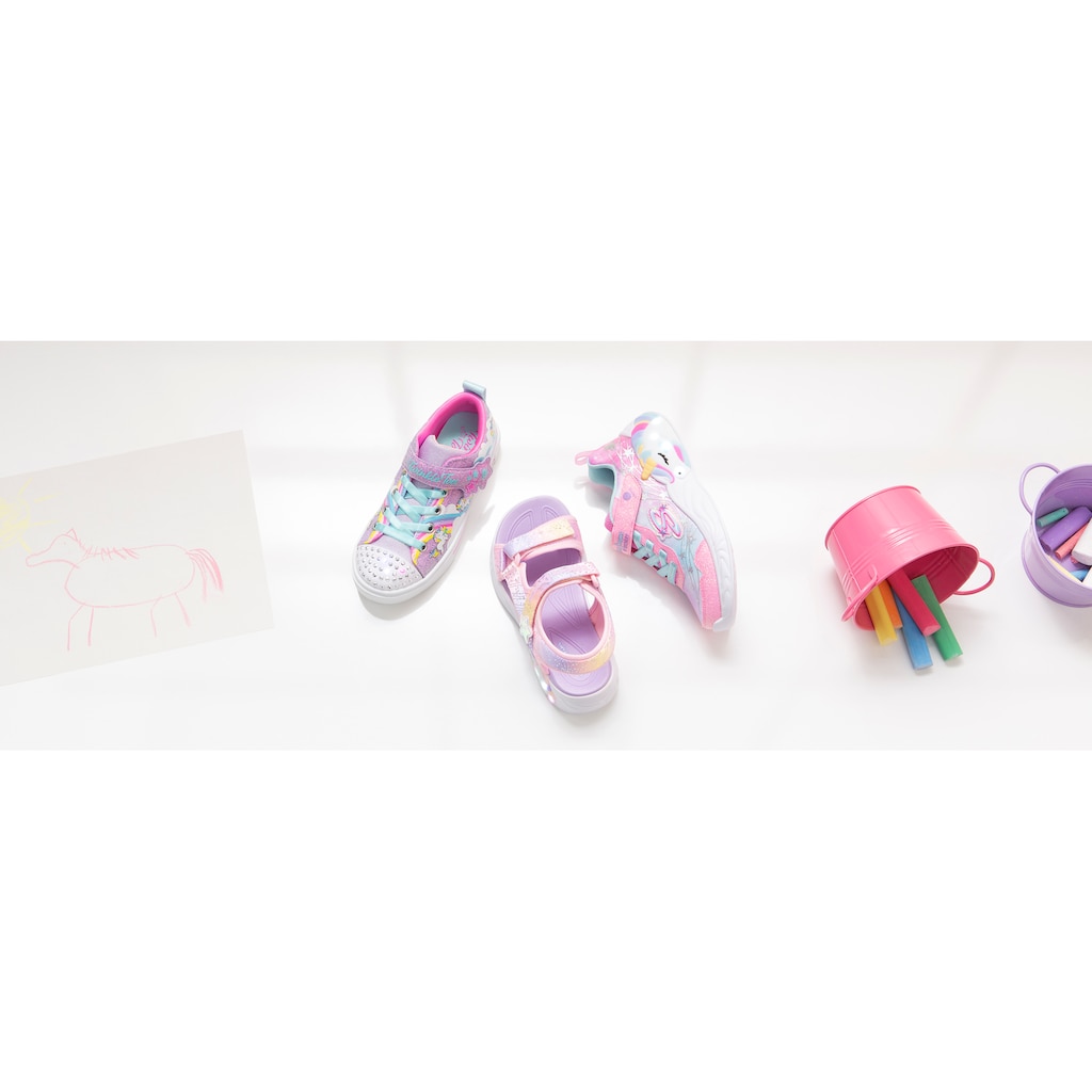 Skechers Kids Sandale »UNICORN DREAMS SANDAL MAJESTIC BLISS, Blinkschuh«, leuchtet bei jedem Schritt
