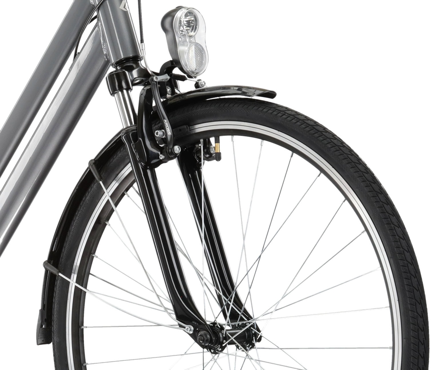 Kross Cityrad »KROSS Citybike Sentio 1.0 grau 6 Gänge«, 6 Gang, Shimano, TOURNEY TZ500 Schaltwerk, Kettenschaltung