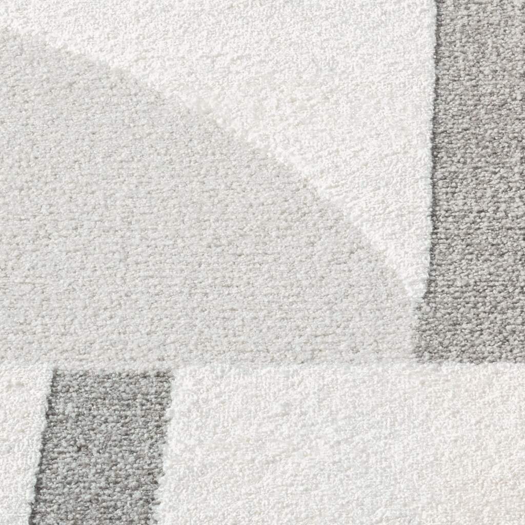Teppich CARPET CITY "LOUNGE 9992", grau, B:120cm H:15mm L:170cm, Obermaterial: 100% Polyester, Teppiche, Teppich, Kurzflor-Teppich Modern, Hoch-Tief-Struktur, Wohnzimmer, Schlafzimmer 3