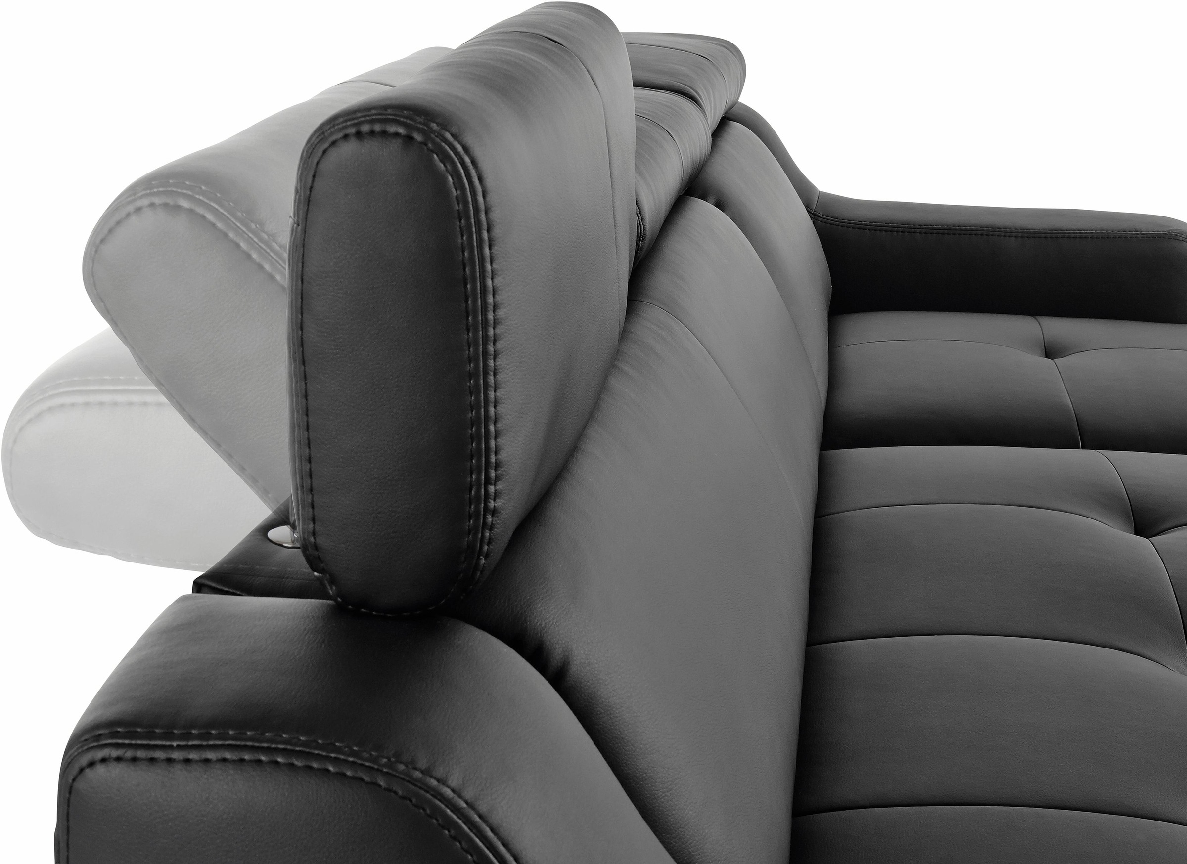 exxpo - sofa fashion Ecksofa »Lotos, bequem und funktionell, L-Form«, mit Kopf- bzw. Rückenverstellung, wahlweise mit Bettfunktion
