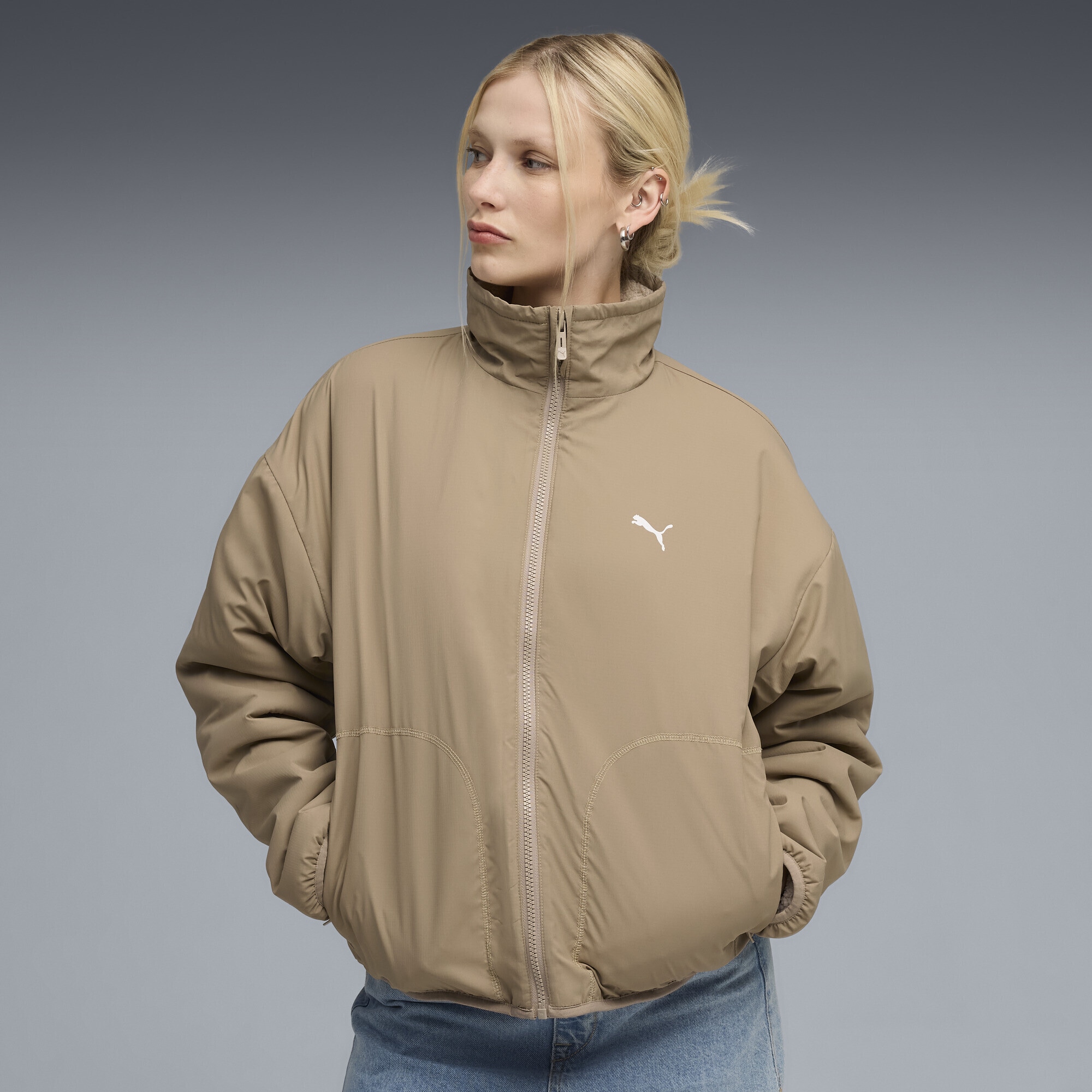 PUMA Funktionsweste »Hybrid Sherpa Wendbare Jacke Damen«