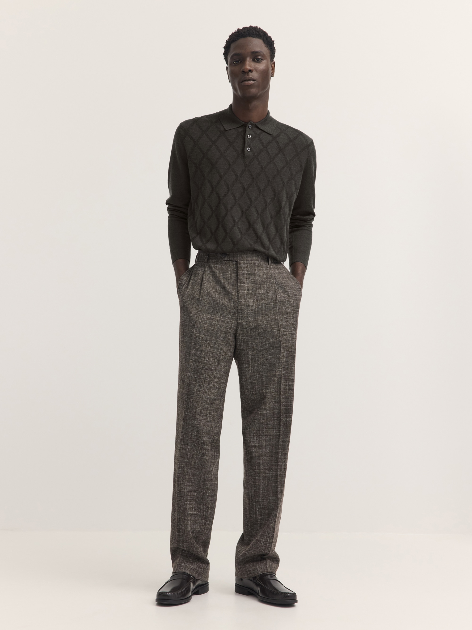 bugatti Poloshirt »Regular Fit« Regular Fit Wolle-Seide Strick