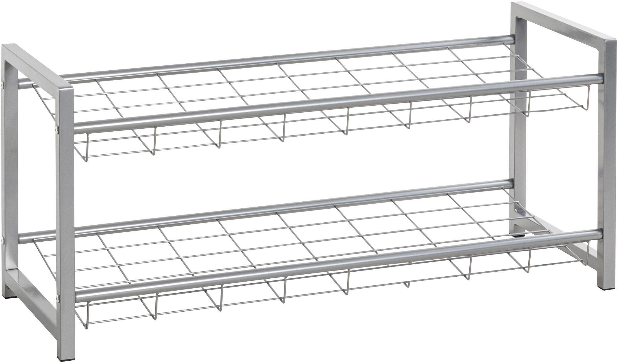 HAKU Schuhregal »Schuhaufbewahrung« rechteckig - aus Metall Grau - B/T/H 80/30/38 cm