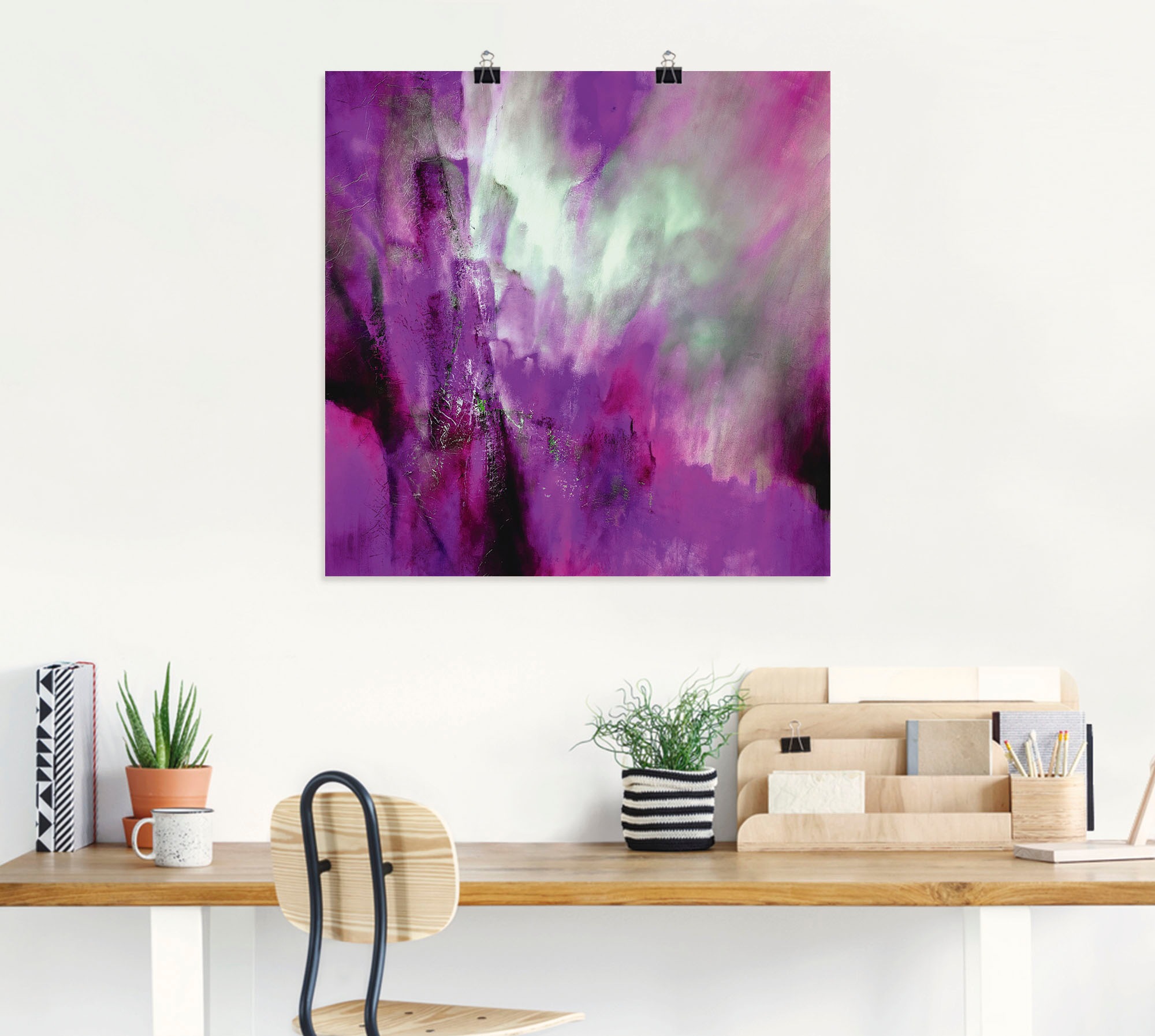 Artland Wandbild "Rosa Licht", Gegenstandslos, (1 St.), als Alubild, Outdoo günstig online kaufen