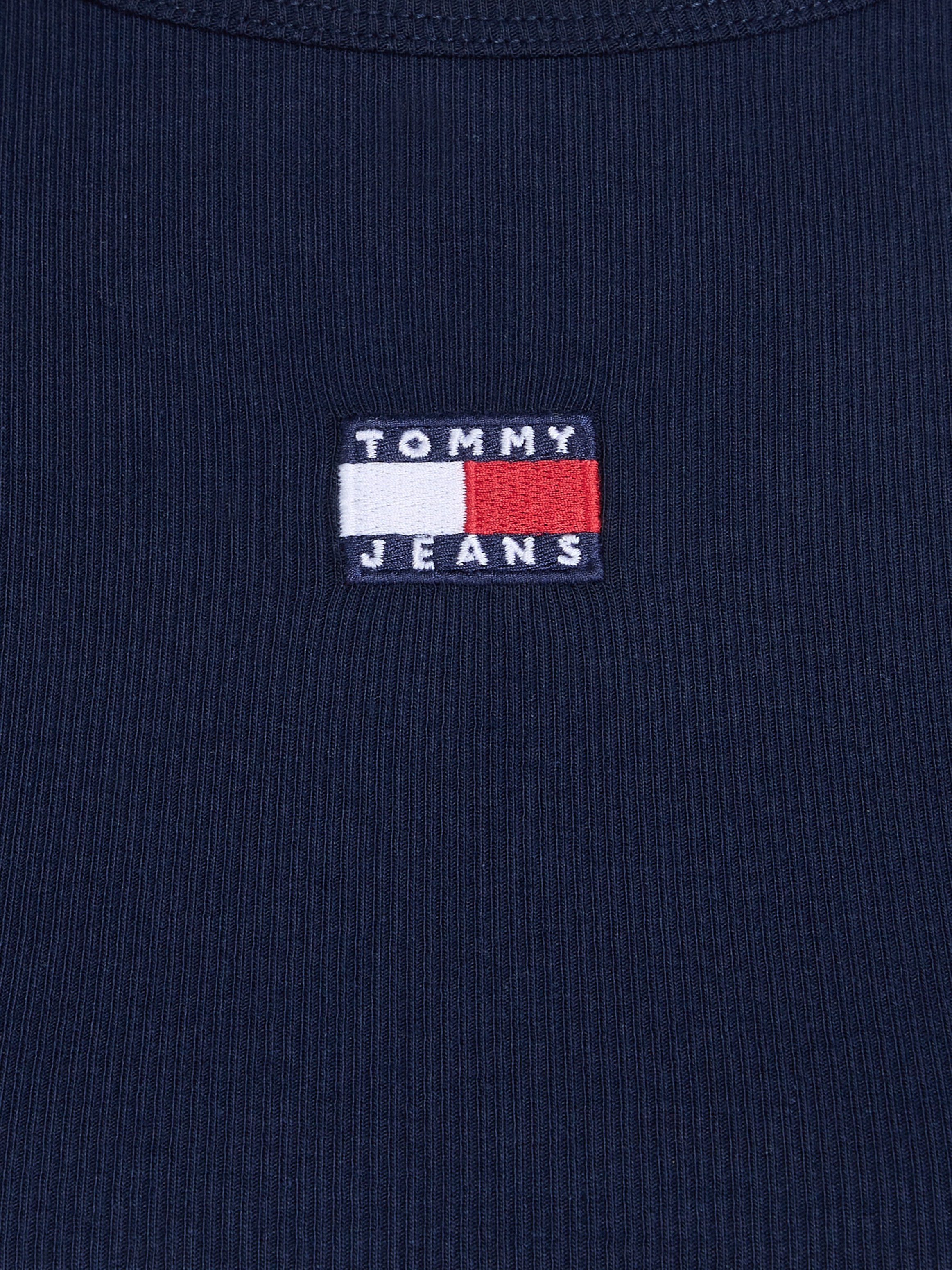 Tommy Jeans T-Shirt »TJW SLIM BADGE RIB TEE«, in Rippoptik