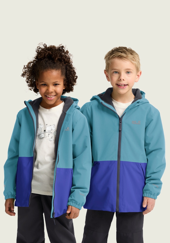Jack Wolfskin Winterjacke "SNOW DAYS JKT KIDS" mit Kapuze Winterjacke für Kinder, warm, wasserdicht