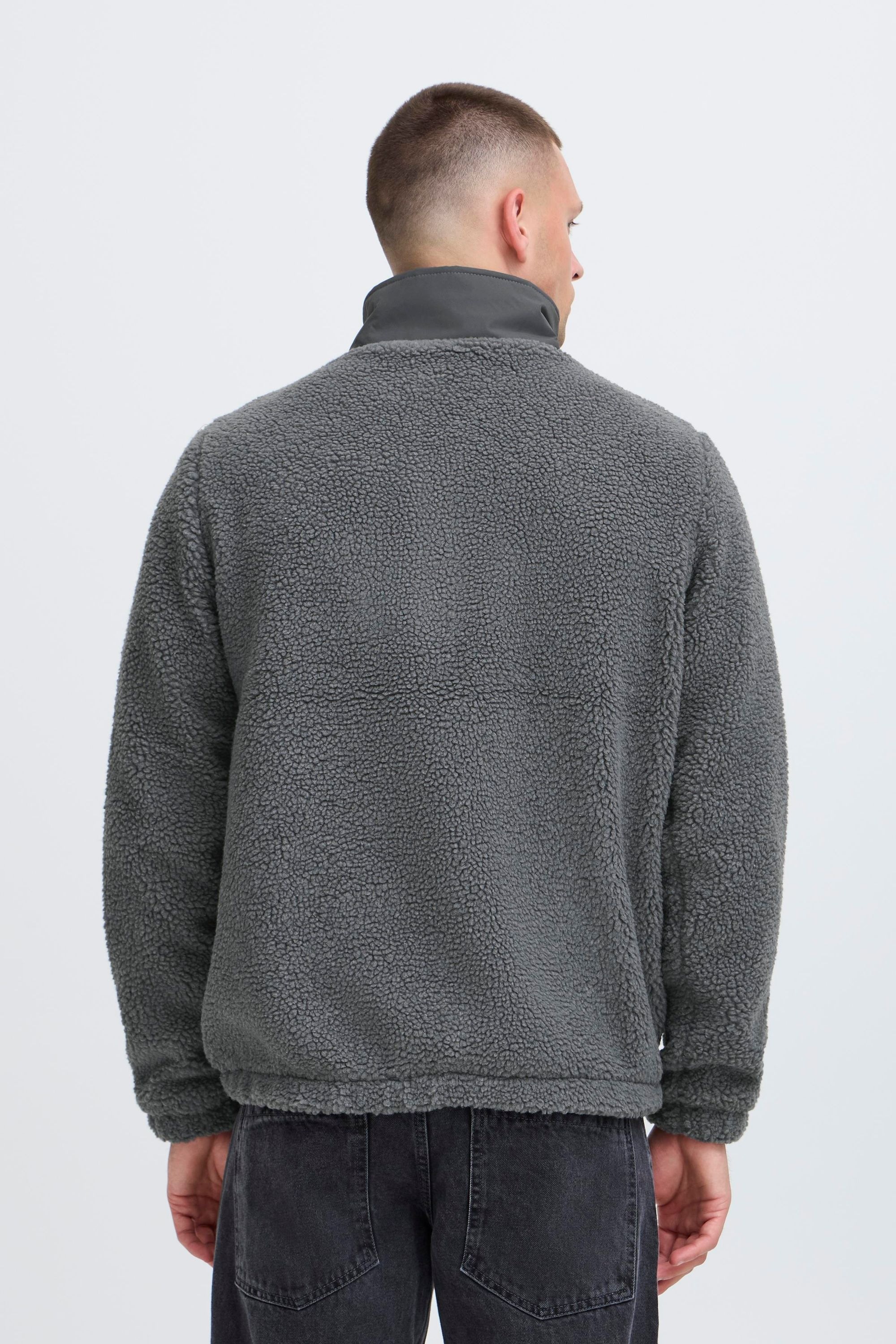 Plüschjacke BLEND "Plüschjacke BHMTort", Herren, Gr. 3XL, grau (iron gate), Obermaterial: 100% Polyester PES., Jacken 6