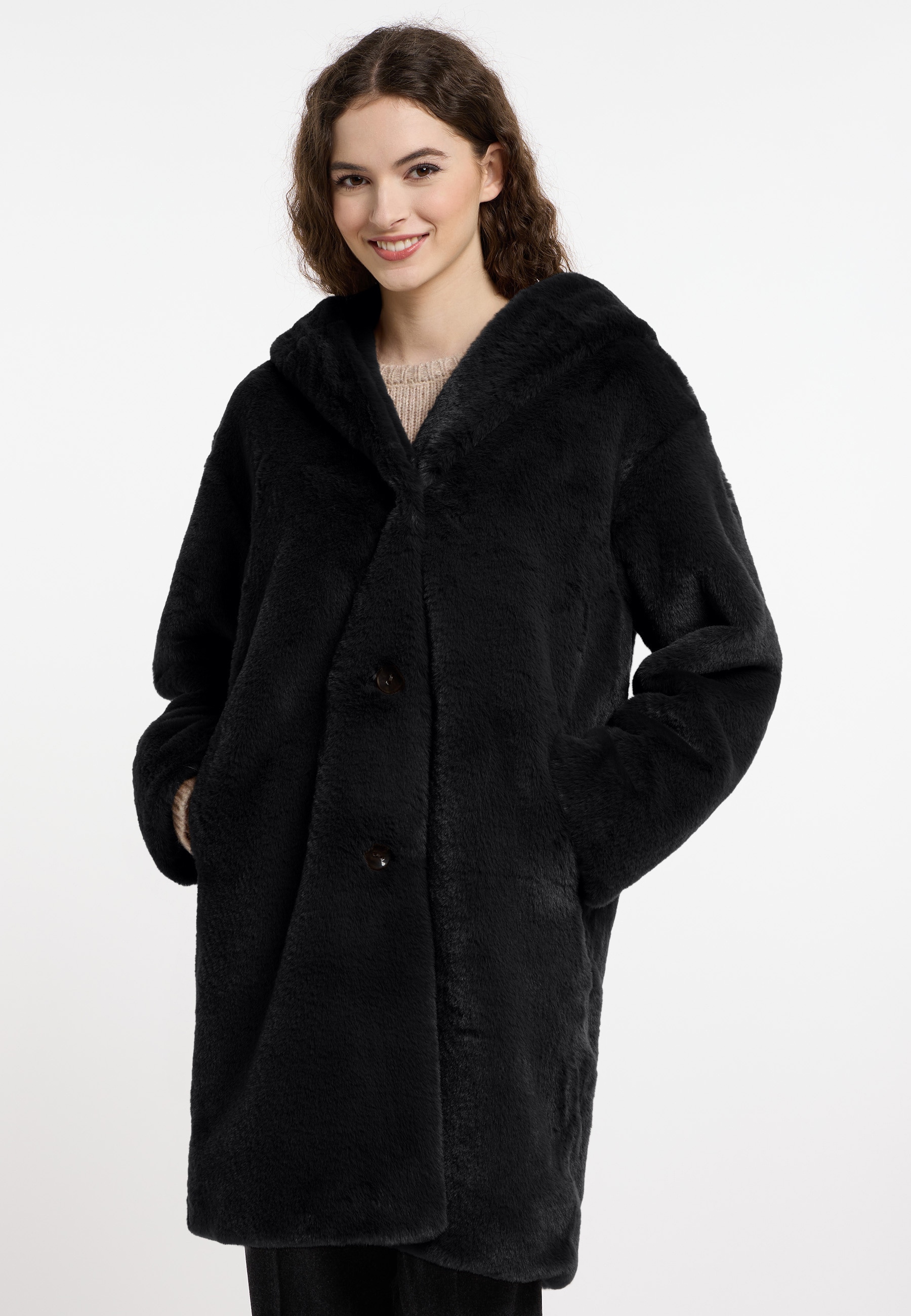 Frieda & Freddies Winterjacke "Fake Fur Jacket / Sunday-rose", mit klassischem Design