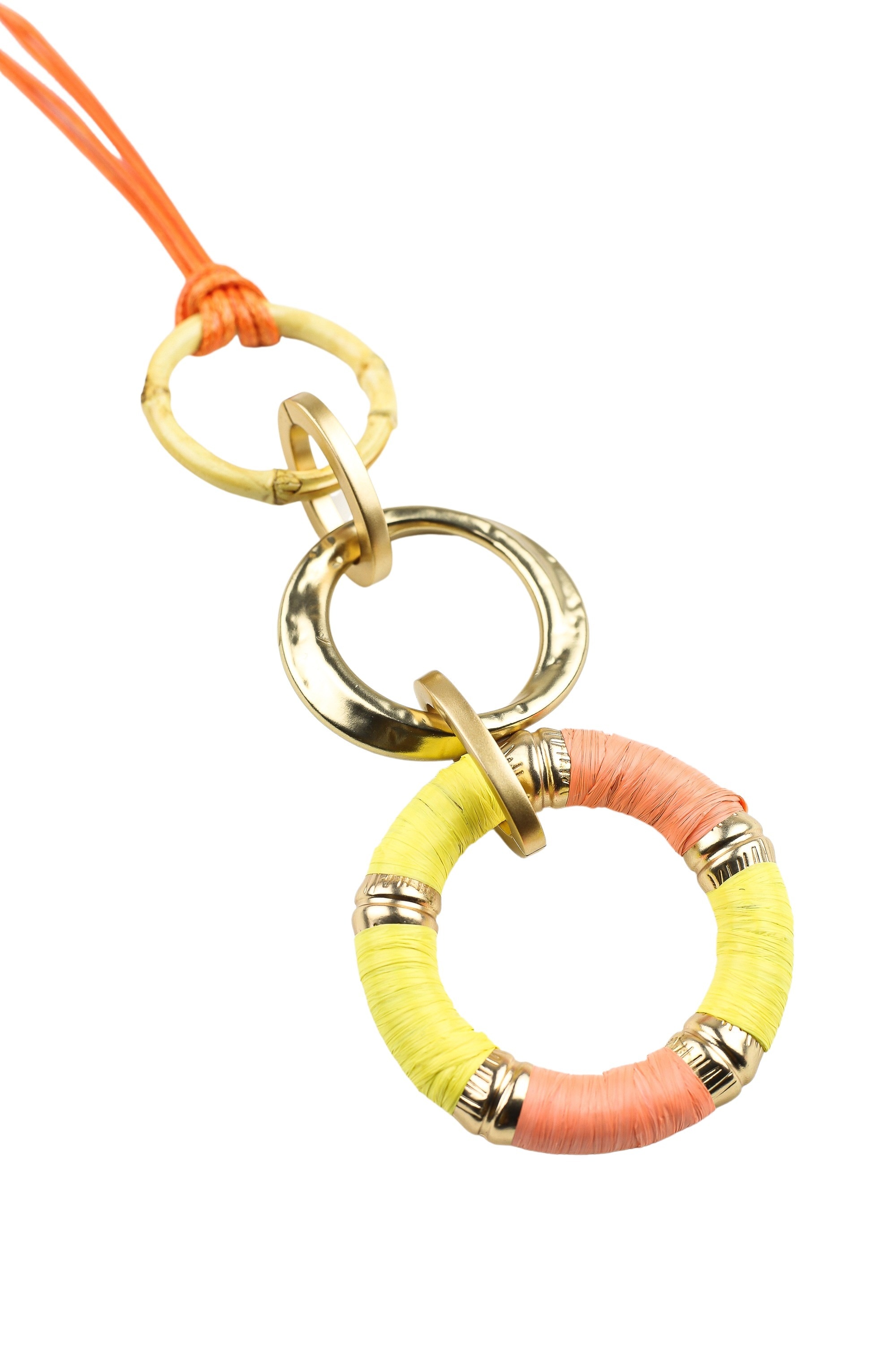 COLLEZIONE ALESSANDRO Lange Kette »Esmeralda«, mit drei verschiedenen Anhängern in Ringform