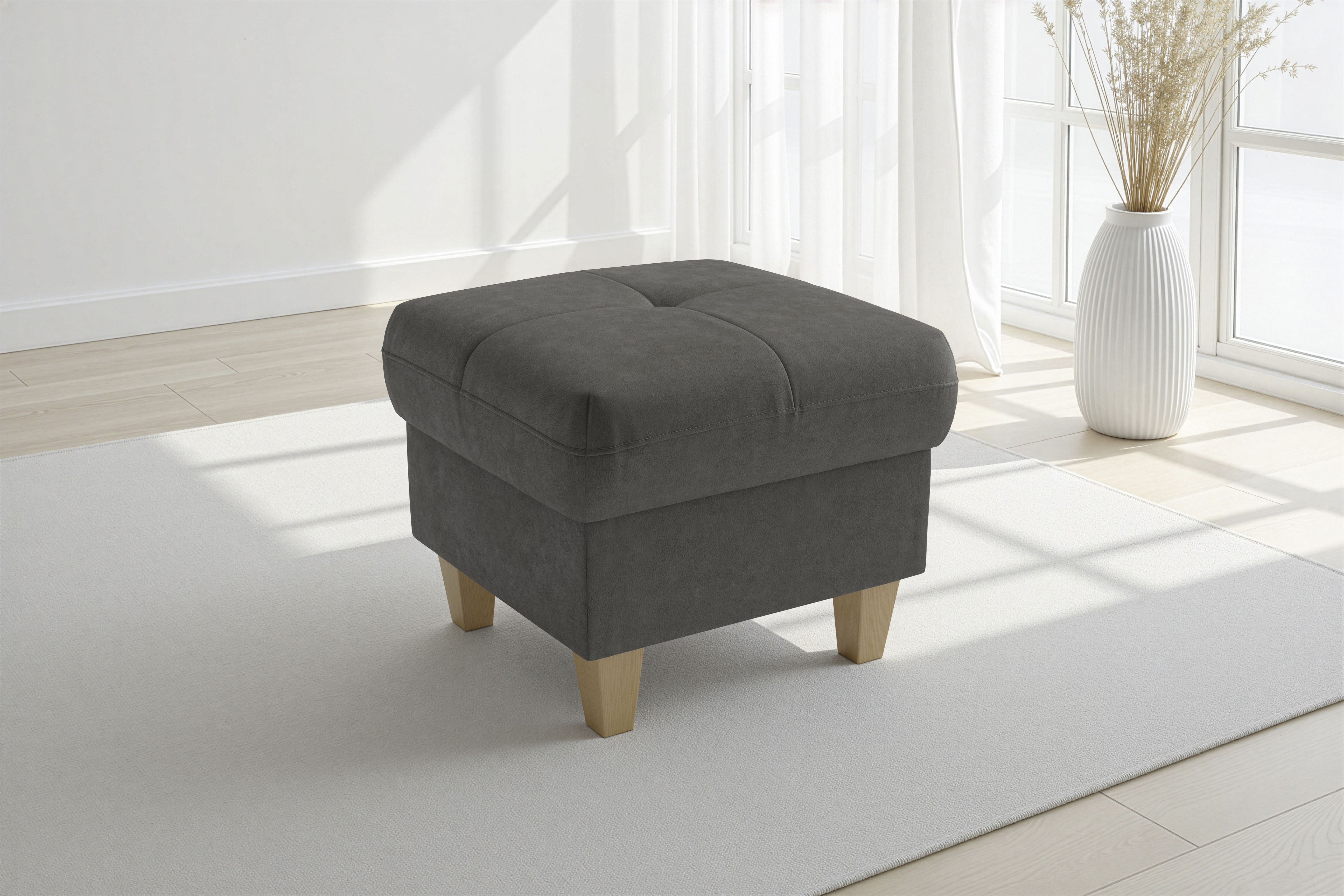 sit&more Polsterhocker "Pamela, B: 58 cm" 1 Stk. tlg. verschiedene Farben und Stoffe, bis 120 kg belastbar
