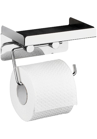 WENKO Toilettenpapierhalter 2in1 Kombination...