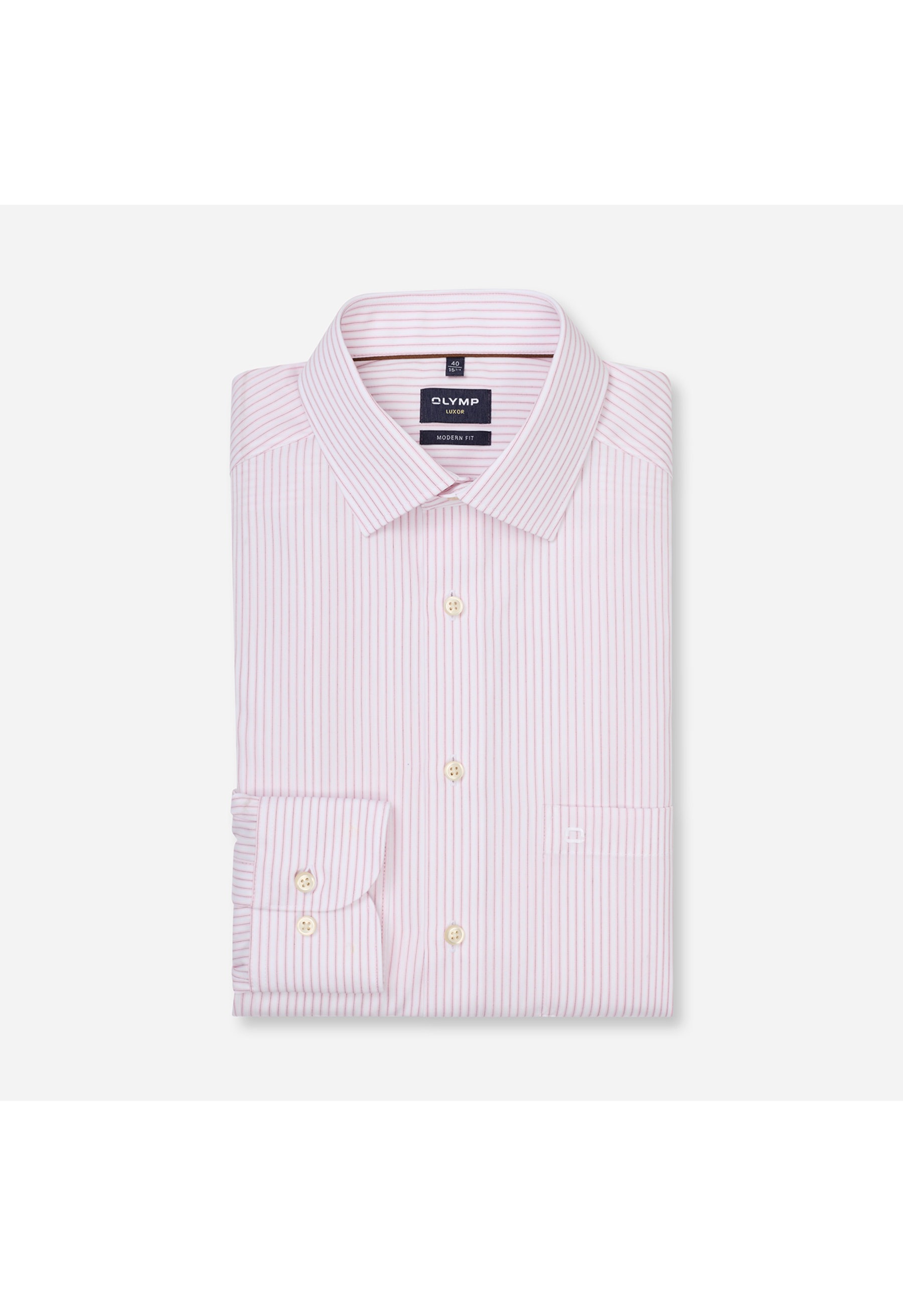 OLYMP Regular Fit Short Sleeve Shirt Pink 44 9