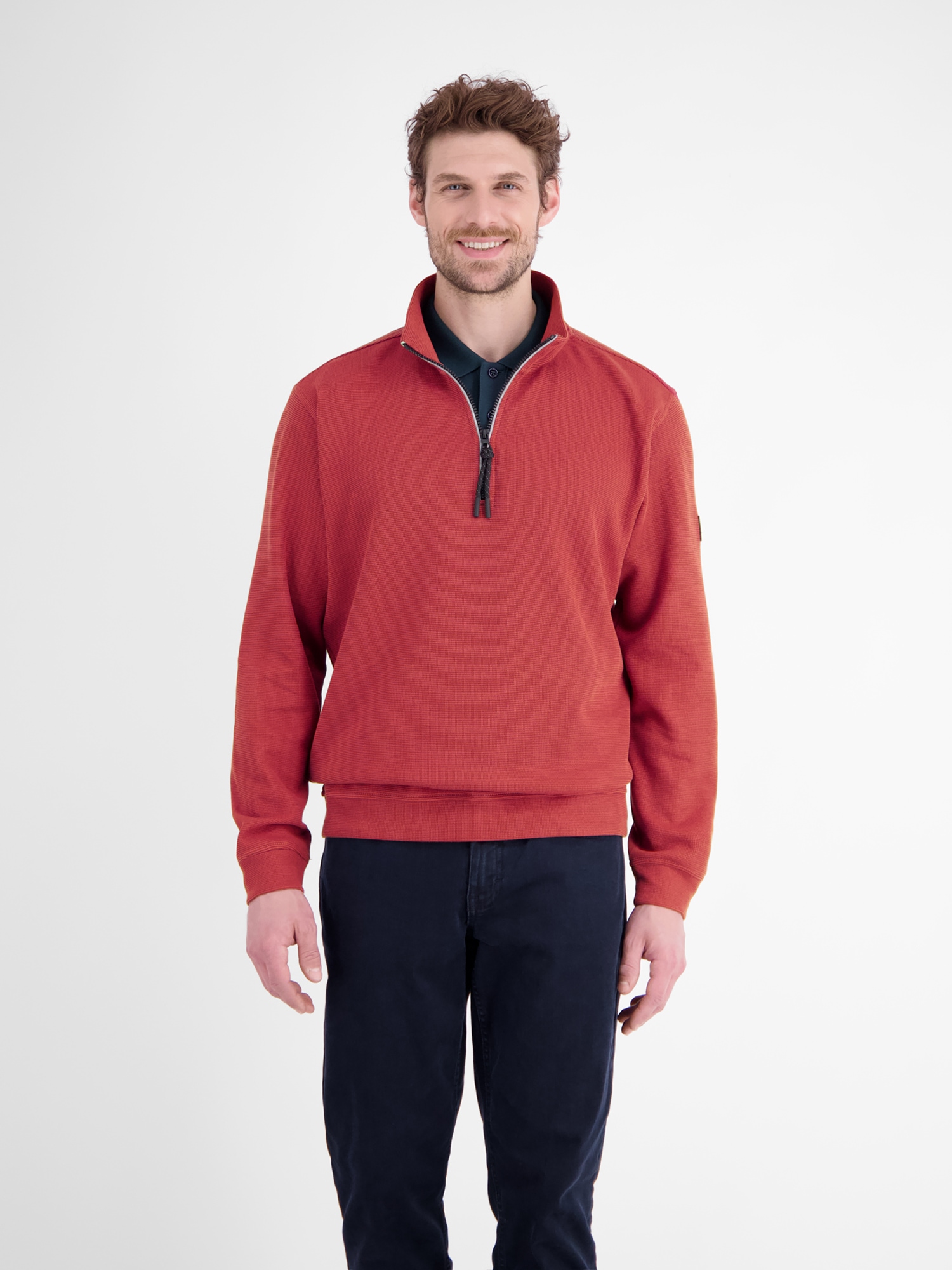 LERROS Sweatshirt "Hochwertiger Troyer aus Mischgewebe mit feiner Rippstruktur"