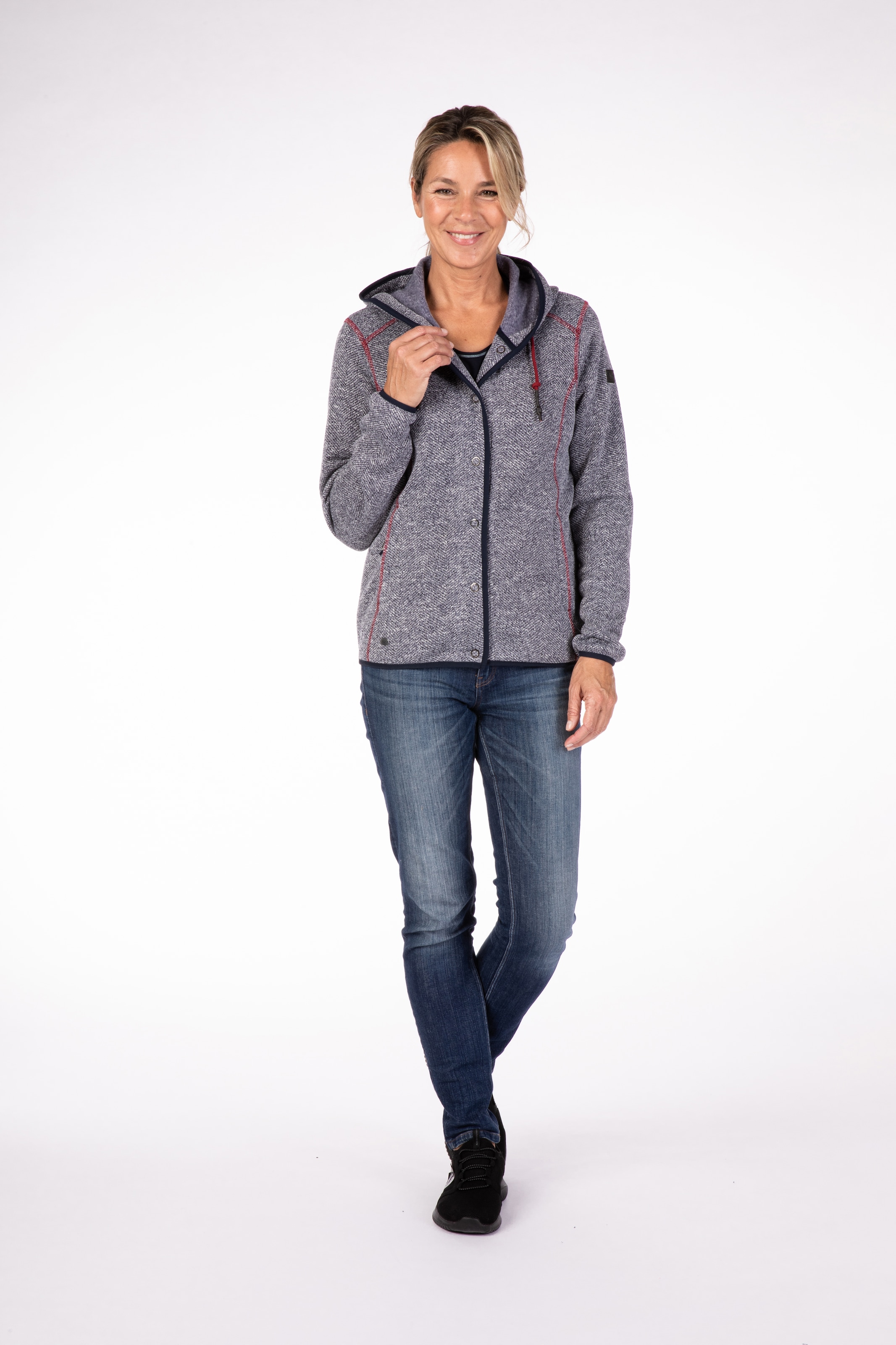 LPO Fleecejacke "SASKWOOD II WOMEN", weiche Fleecejacke in traditioneller Optik