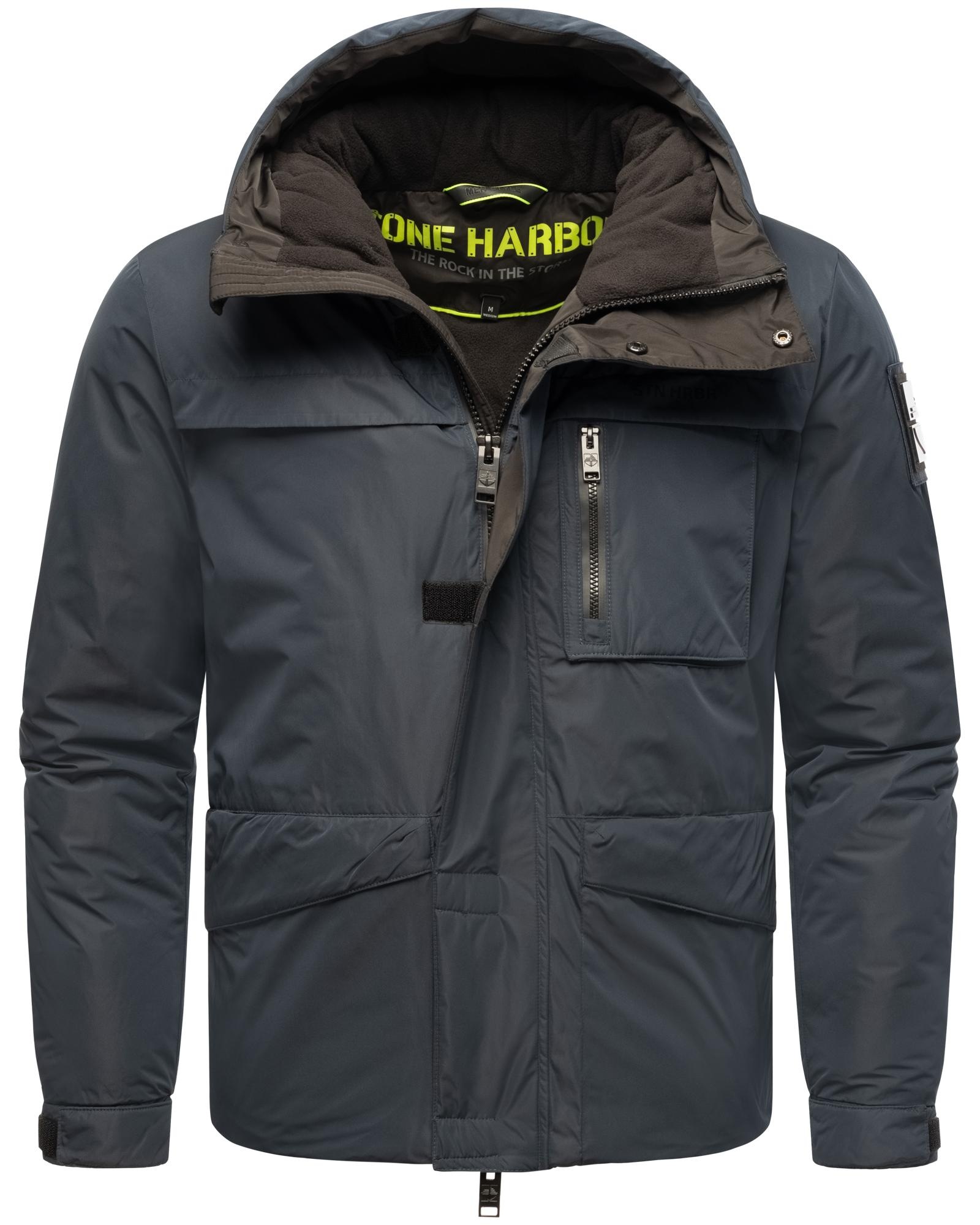 Stone Harbour Winterjacke »Yorchii XX«, mit Kapuze, Herren Outdoorjacke mit Fleece-Innenfutter