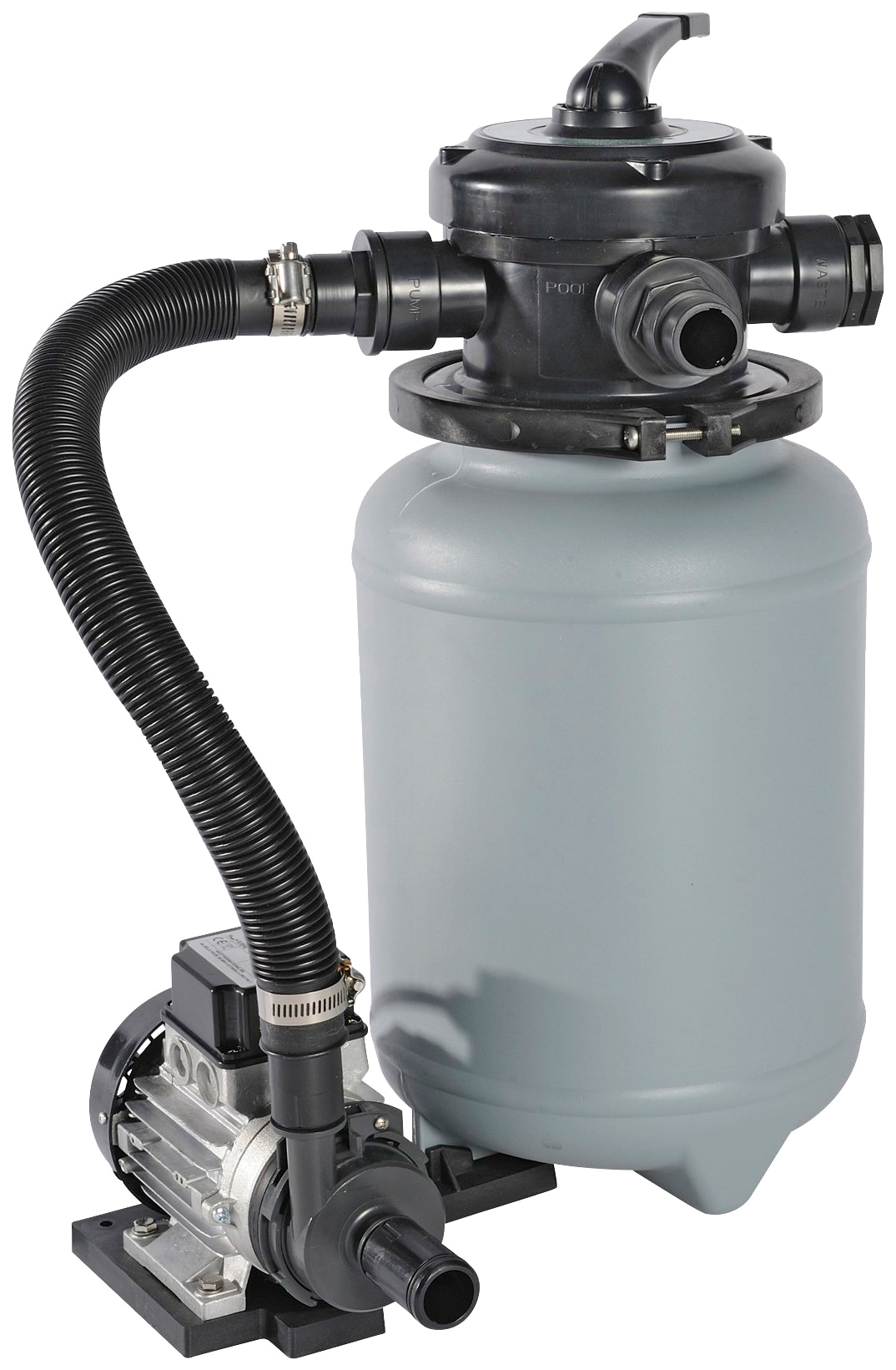 KWAD Rundpool »Supreme Design inkl. Sicherheitsleiter und Zubehör«, (Set, 5 tlg.), 5-tlg., Höhe: 132 cm, graue Innenfolie