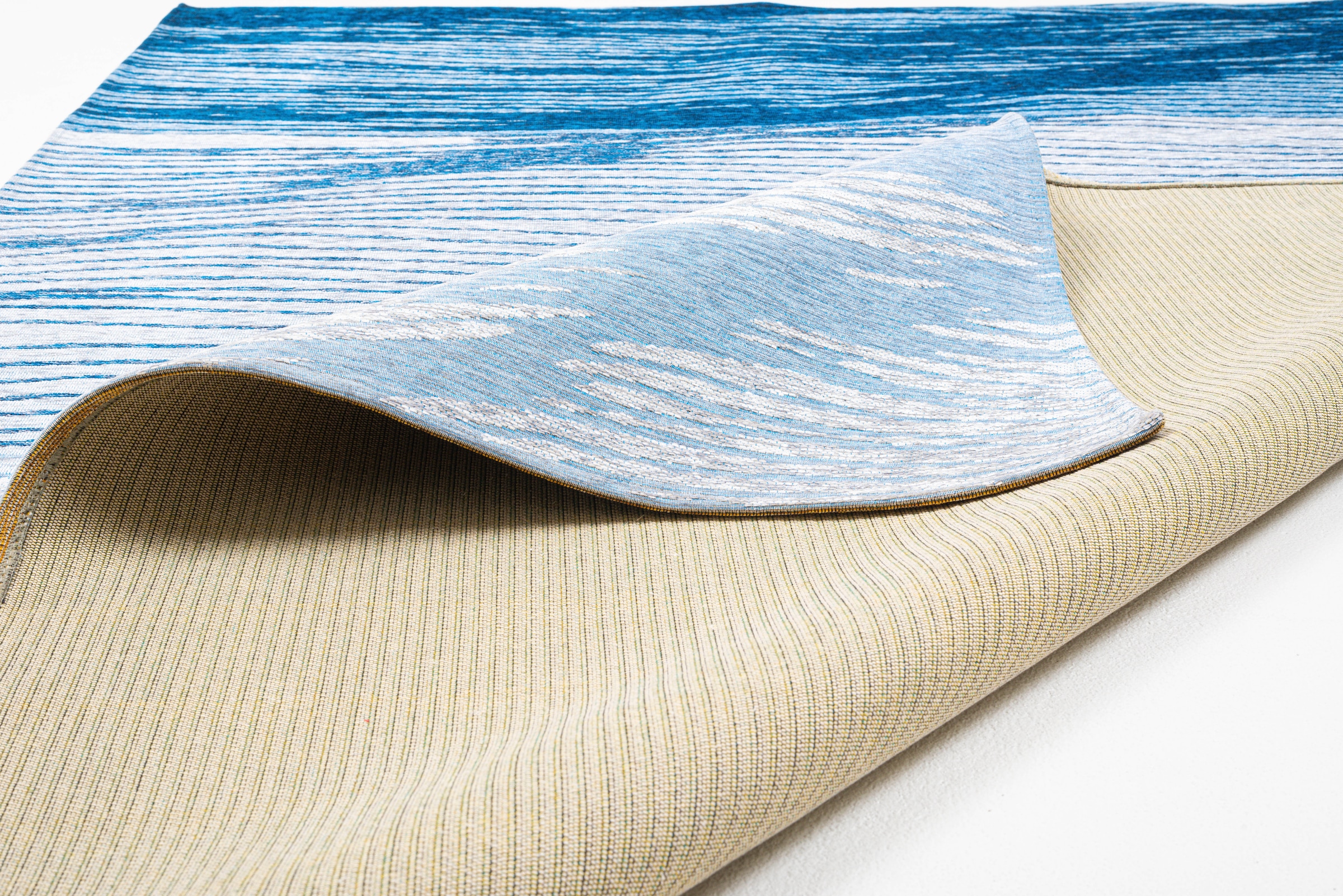Sansibar Teppich »Keitum 007«, rechteckig, Flachgewebe, modernes Wellen Design & gekreuzte Säbel