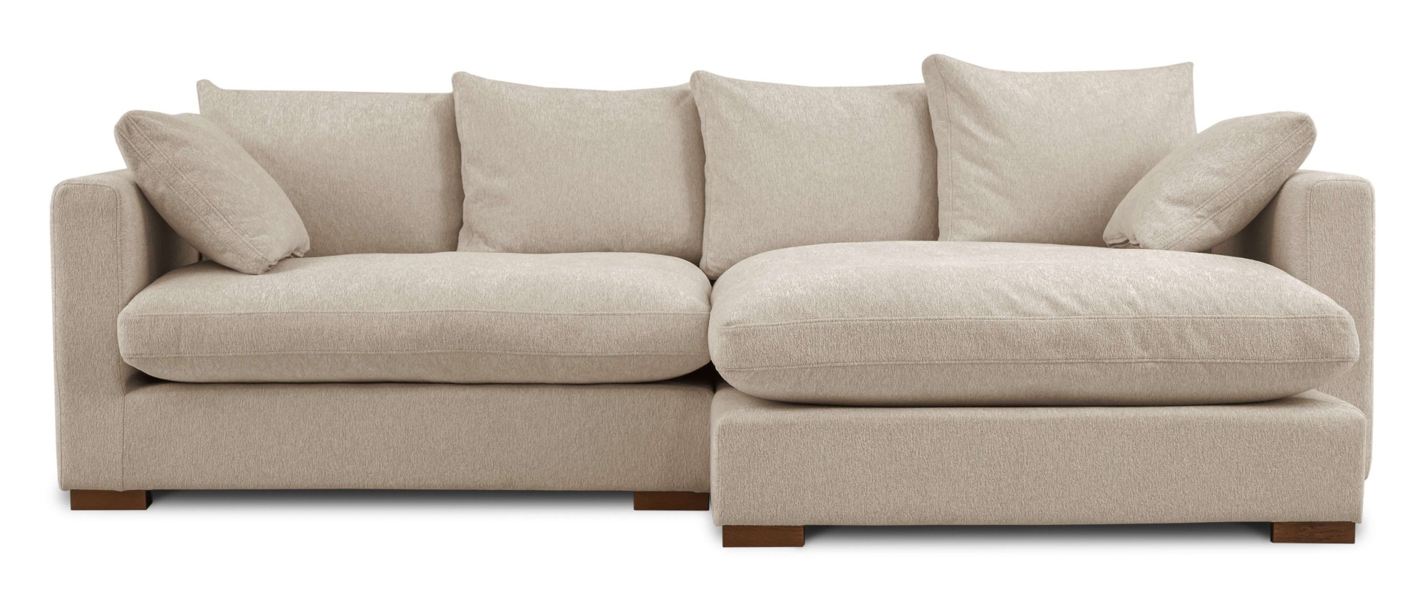 Home affaire Ecksofa »Coray«, Breite 266 cm, extra weich und kuschelig, mit Federn und Daunen