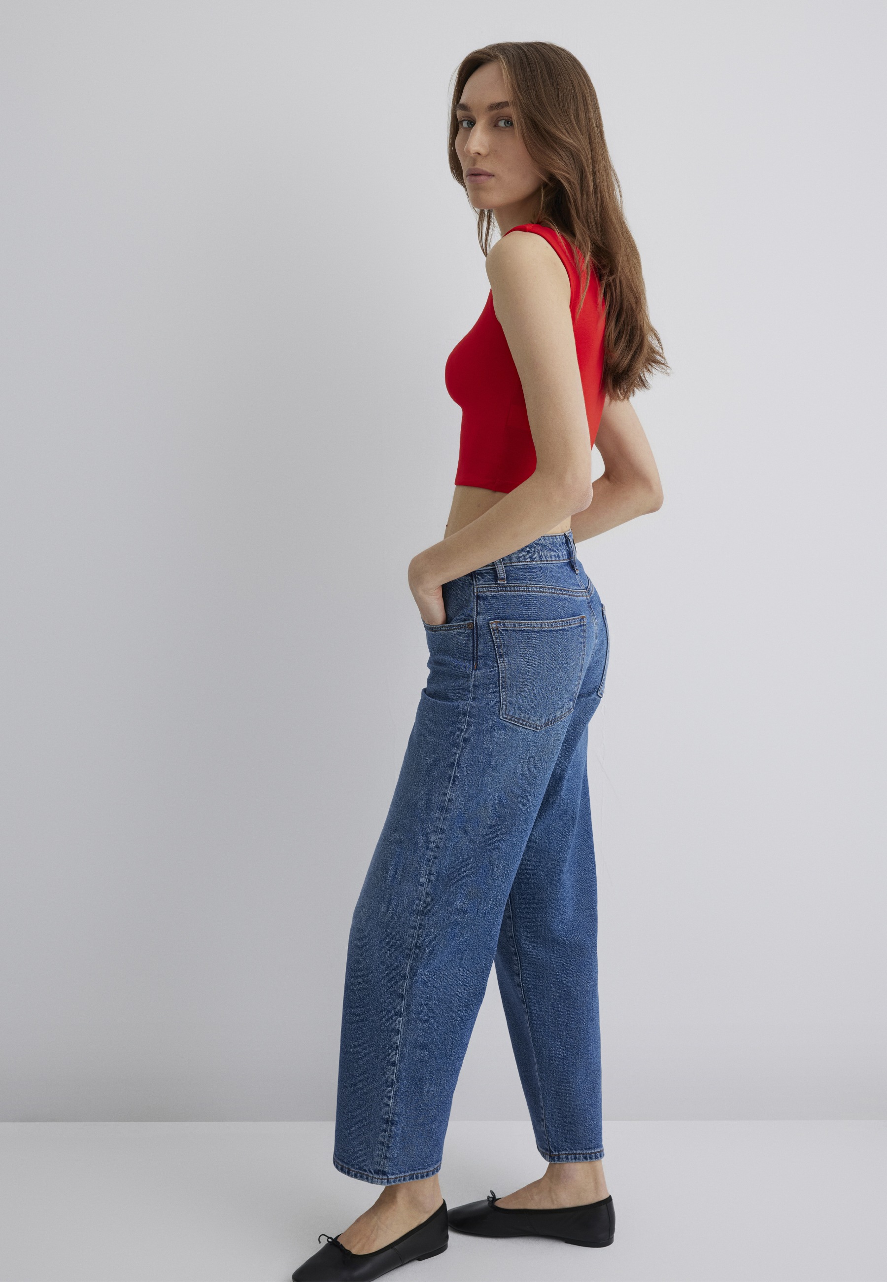 Mavi Rundhalsshirt "NONSLEEVE CROP JERSEY", Top Cropped günstig online kaufen