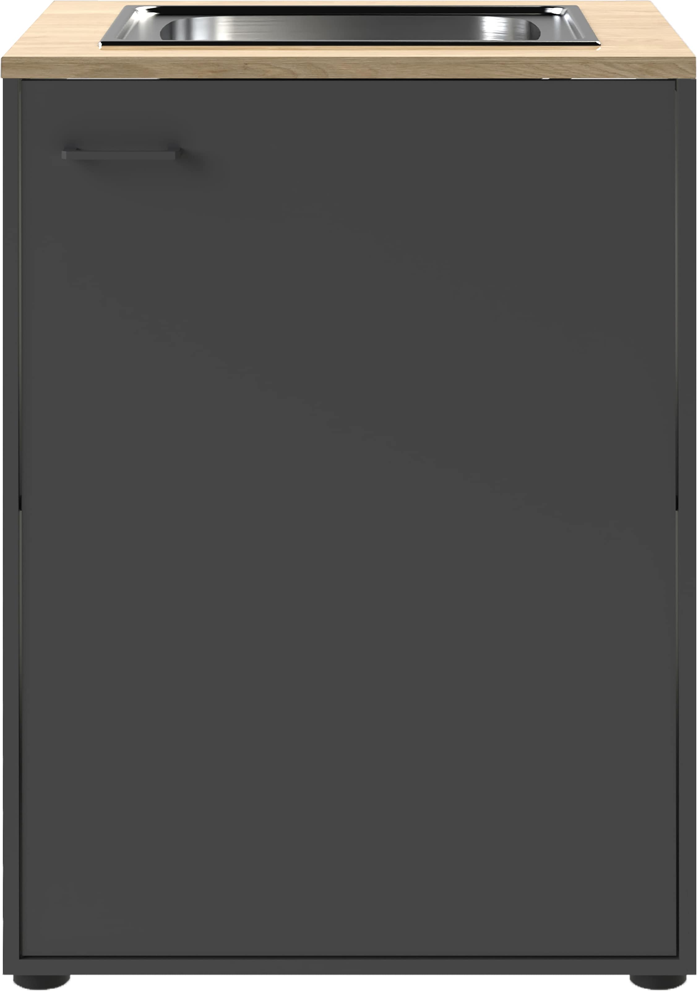 Schildmeyer Spülenschrank »Solea, mit einer Tür und einer Spüle, Breite 57 cm, Made in Germany« 1 Stk. tlg. Unterschrank mit einer Tür und einer Spüle, Made in Germany
