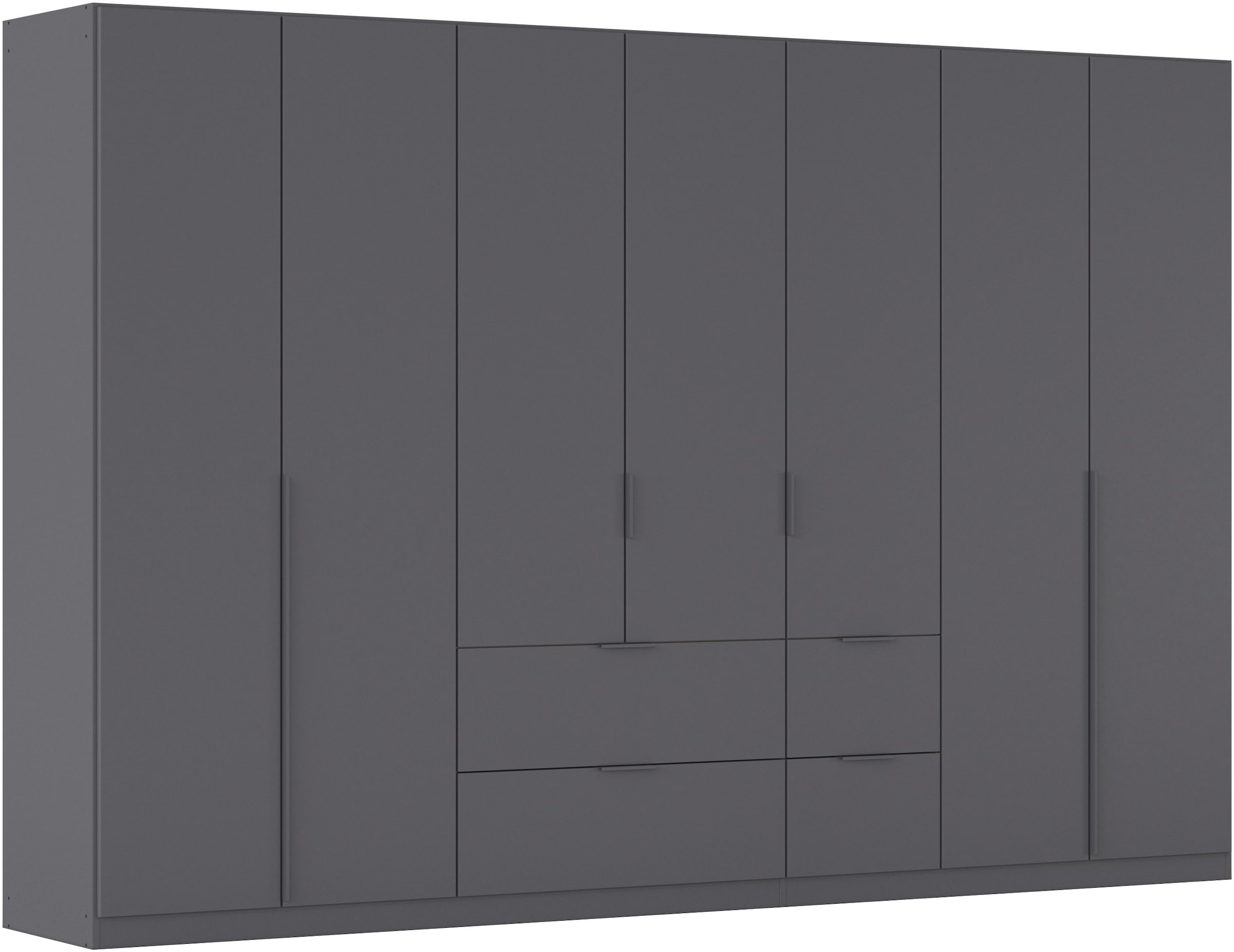 OTTO home Drehtürenschrank "Kleiderschrank Schrank Garderobe AGORDO mit Dekor- oder Hochglanzfront" in zwei Griff-Farben, Breite 315 cm, mit Außenschubkästen, Serie in 7 Breiten und 2 Höhen MADE IN GERMANY