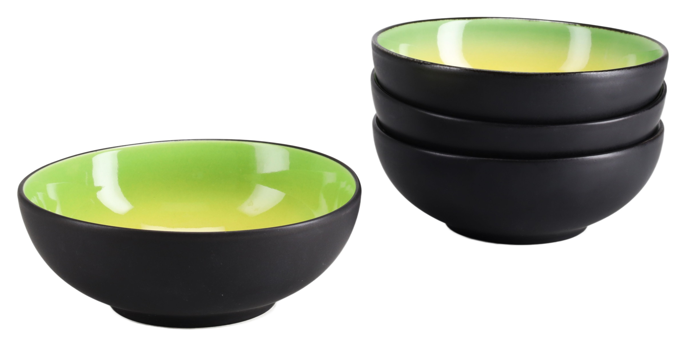 CreaTable Schüssel "Hot, Smoothie Bowl 4-tlg." 4 aus Steinzeug Moderne Coupeform, außergewöhnliches Design