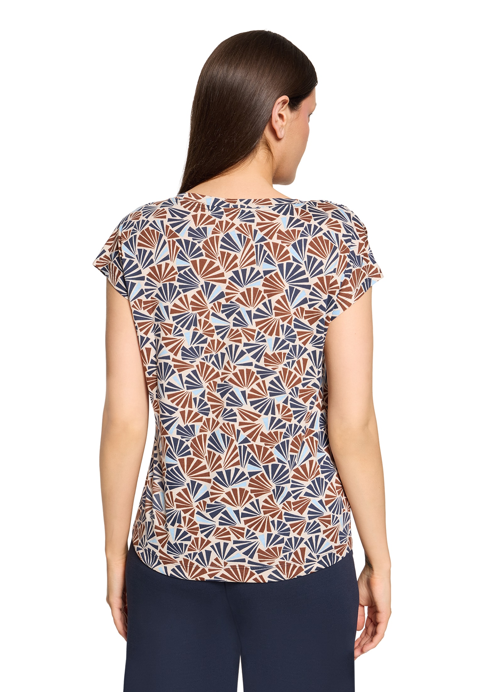Betty&Co Kurzarmshirt »Damen mit Tunnelzug« 1