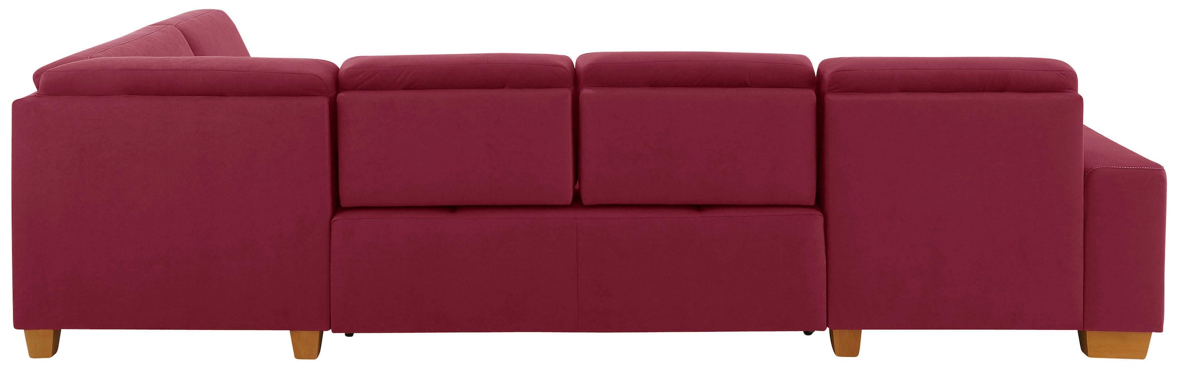 Home affaire Wohnlandschaft »Puccini U-Form« mit Federkern, Sitztiefenverstellung, Kontrastnaht