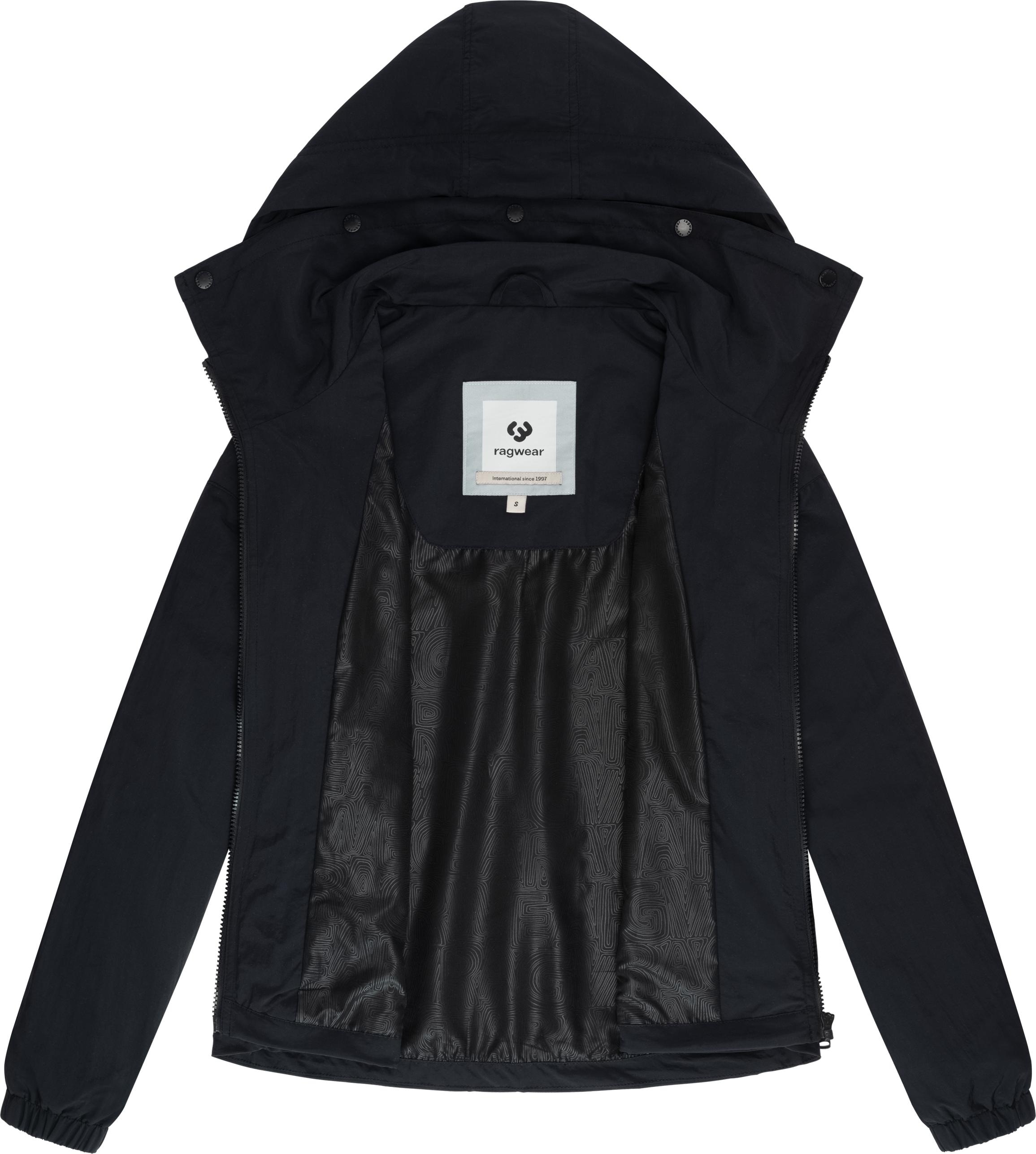 Ragwear Outdoorjacke »Cerys«, mit Kapuze, kurze Damen Übergangsjacke mit verstaubarer Kapuze