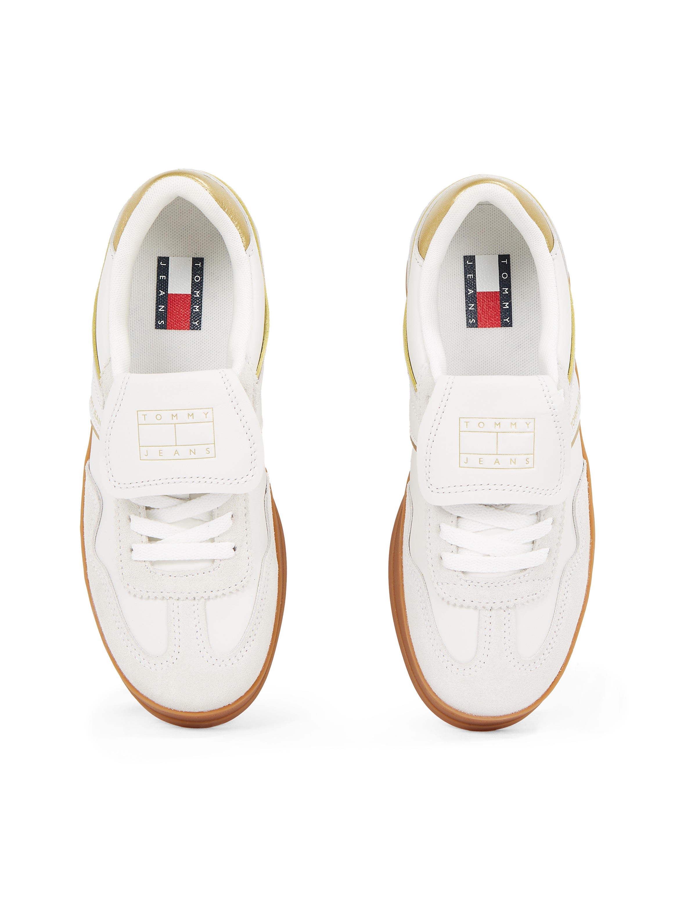 Tommy Jeans Plateausneaker »THE GREENWICH FLAP«, Freizeitschuh, Halbschuh, Schnürer mit Ziernähten