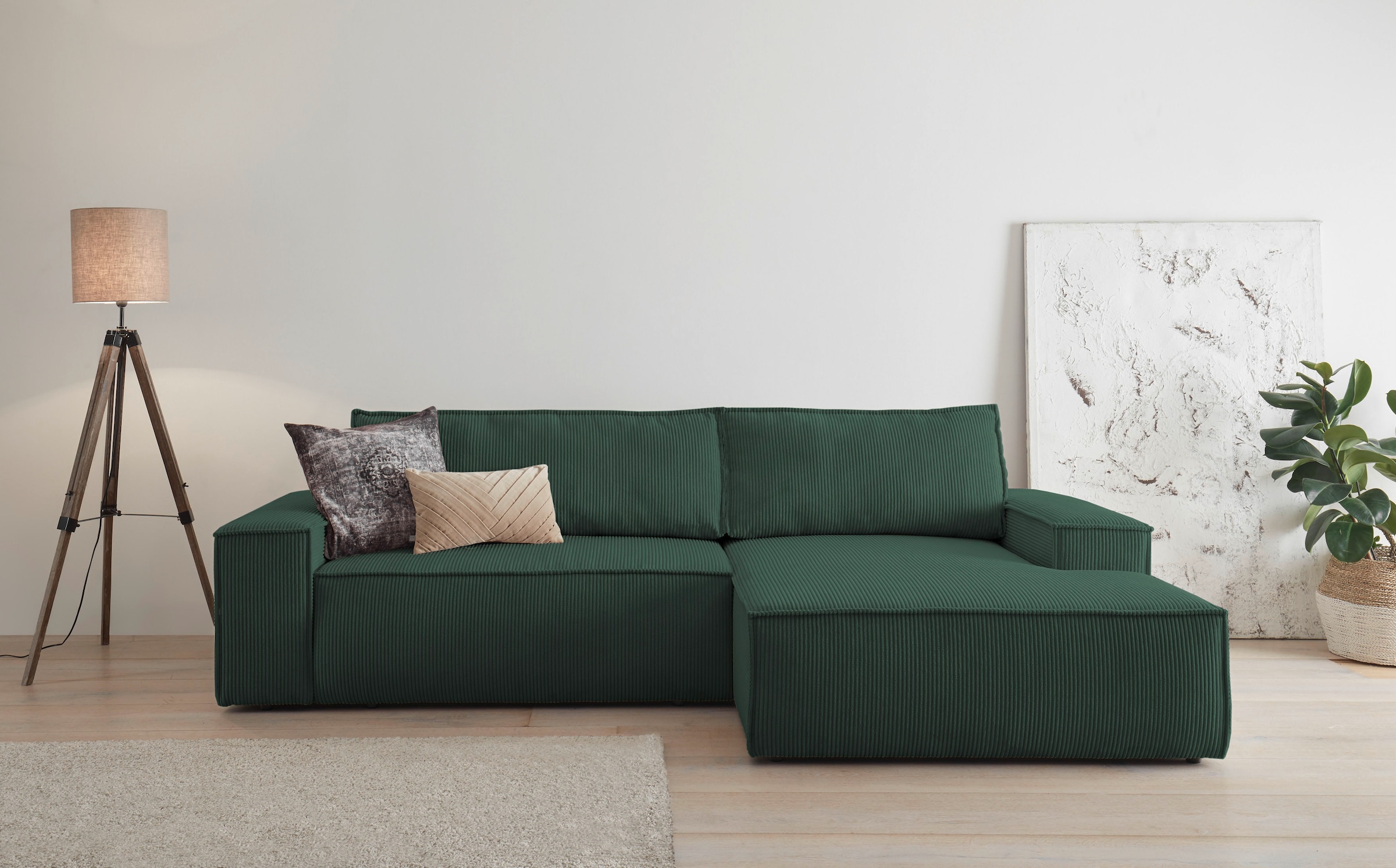 Home affaire Ecksofa SHERWOOD Schlafsofa 267 cm, L-Form, Schlaffunktion mit günstig online kaufen