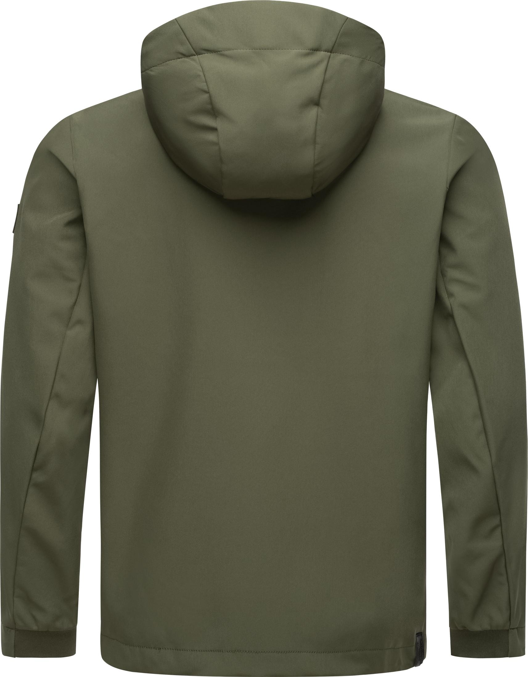 Ragwear Softshelljacke »Shellwie Warm«, mit Kapuze, wasserdichte Herren Übergangsjacke mit großer Kapuze