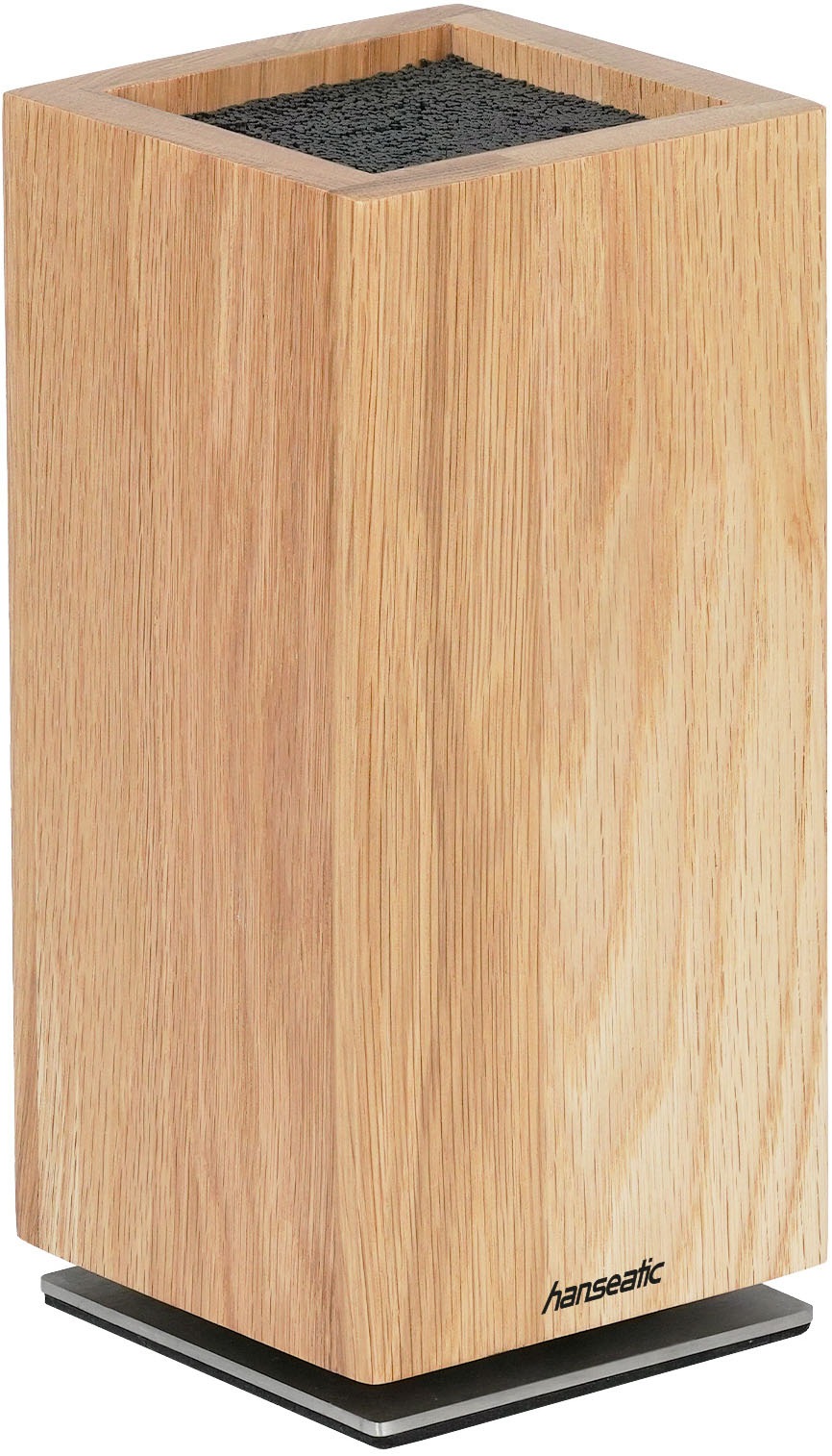 Hanseatic Magnet-Messerblock »hanseatic PREMIUM, aus Holz, Messerblock Set, 6-tlg.« 6 Stk. elegantes Design, herausnehmbarer Borsteneinsatz, 360-Grad-drehbar