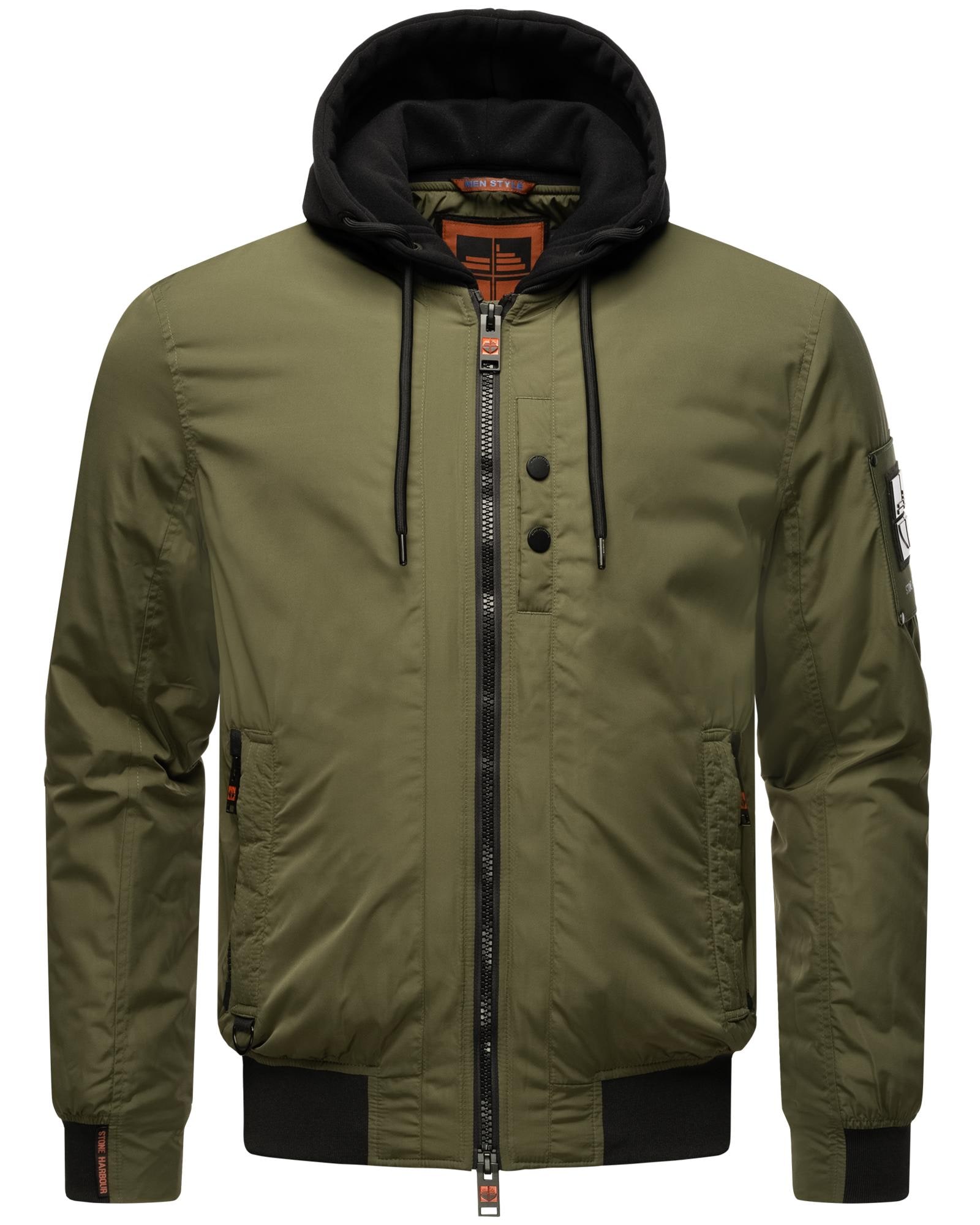 Stone Harbour Bomberjacke "Hoobo" mitKapuze Stylische Herren Fliegerjacke m günstig online kaufen