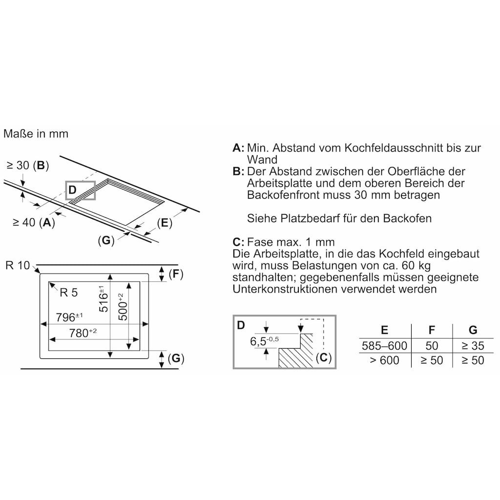 SIEMENS Induktions-Kochfeld von SCHOTT CERAN® »EH801HVB1E«, EH801HVB1E