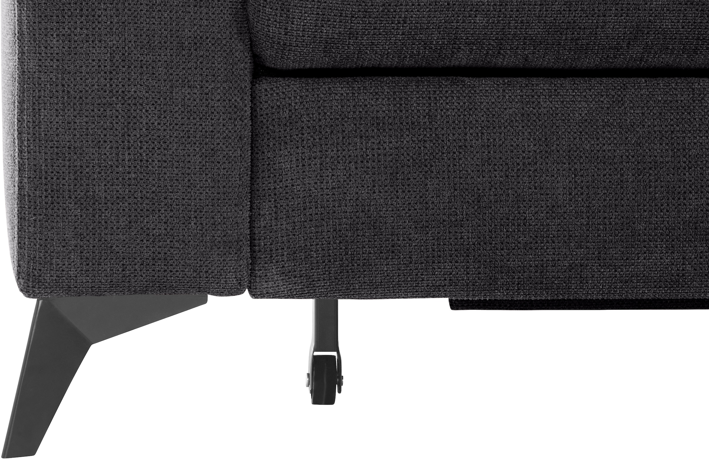 Places of Style Ecksofa »Lolland L-Form«, Wahlweise mit Bettfunktion und Stauraum, auch mit abwischbarem Bezug