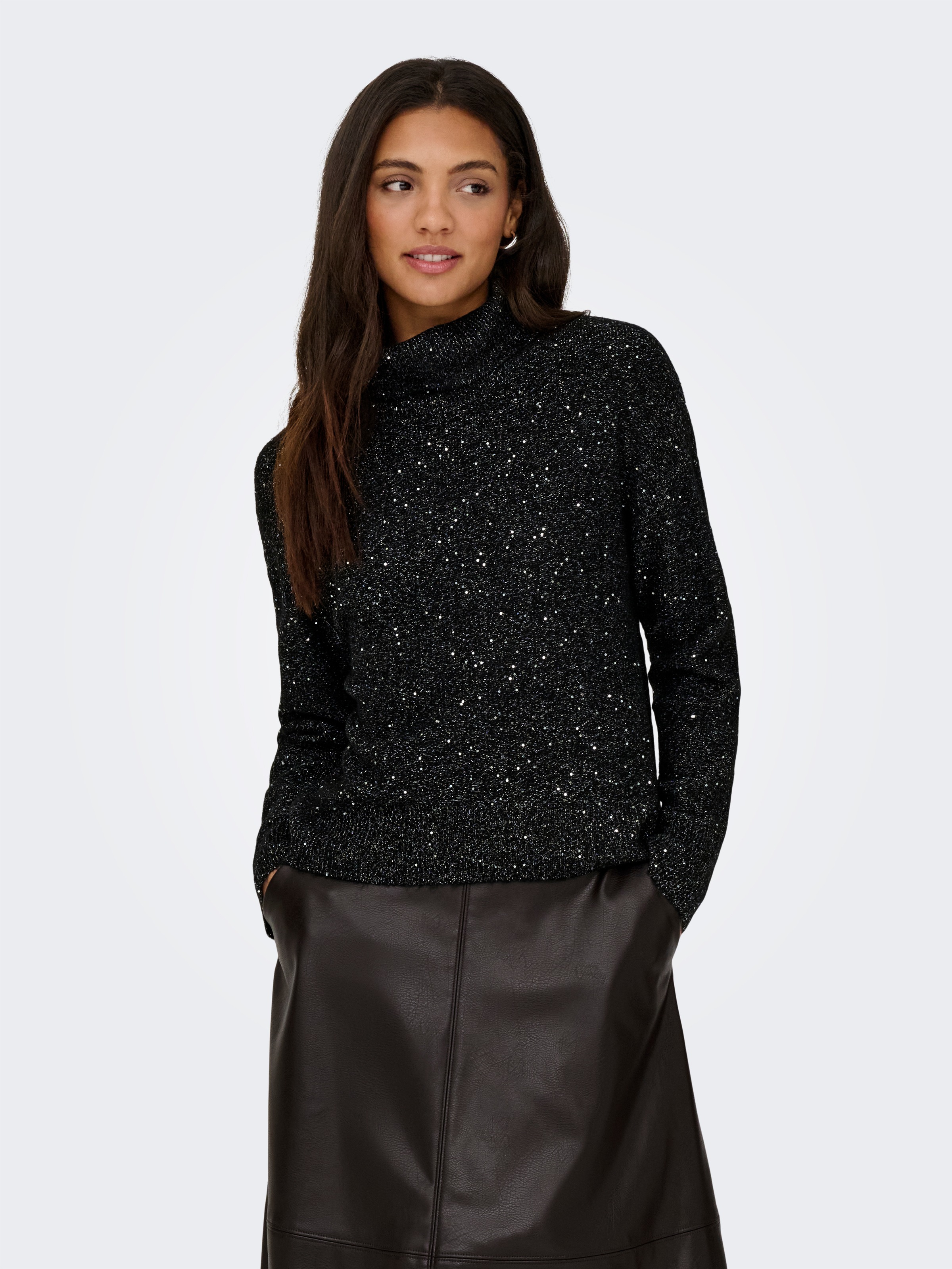 ONLY Rollkragenpullover "ONLARIZONA LS SEQUINS ROLLNECK PULL KNT" günstig online kaufen
