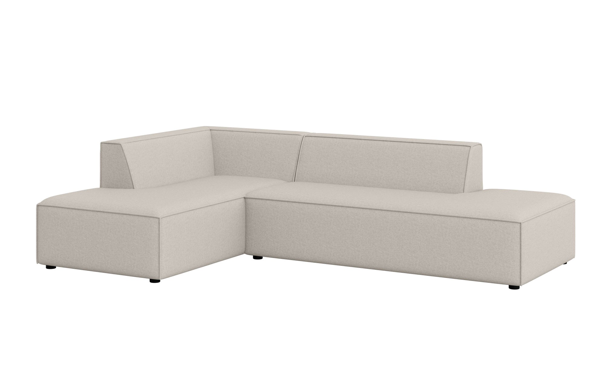 INOSIGN Ecksofa »Ecksofa Cavan mit Ottomane links oder rechts bestellbar«, L-Form mit Wellenunterfederung, Maße B/T/H: 270/180/72 cm
