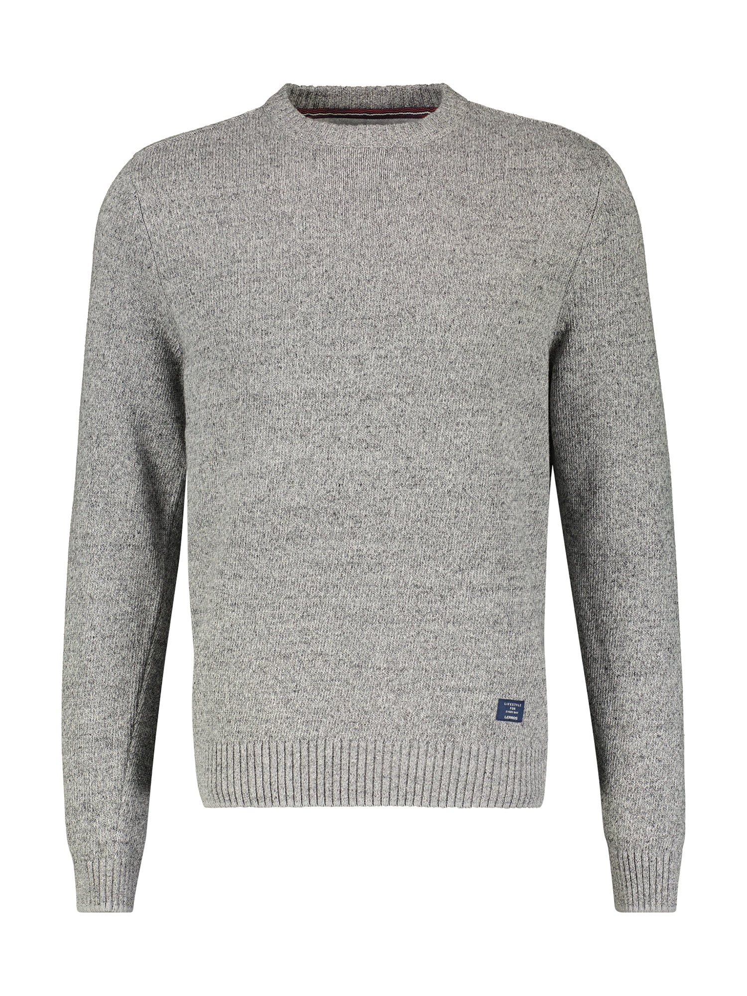 LERROS Strickpullover "LERROS Flachstrickpullover in lebendiger Strickoptik"