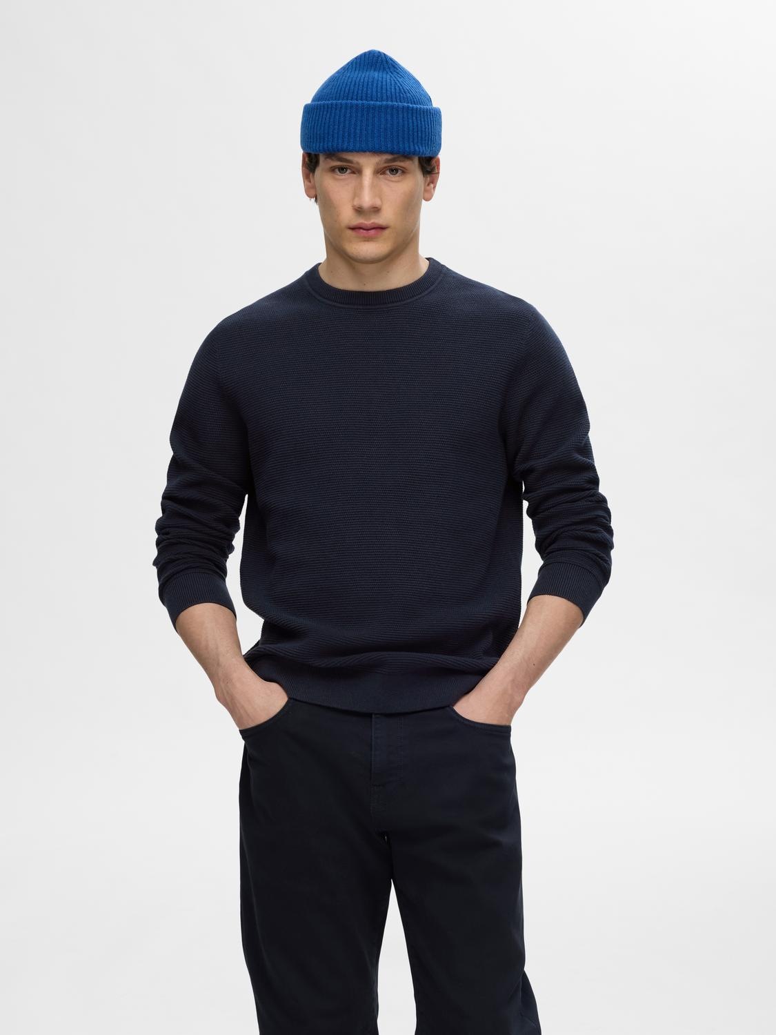 SELECTED Strickpullover "SLHROSS LS KNIT STRUCTURE CREW NECK NOOS" günstig online kaufen