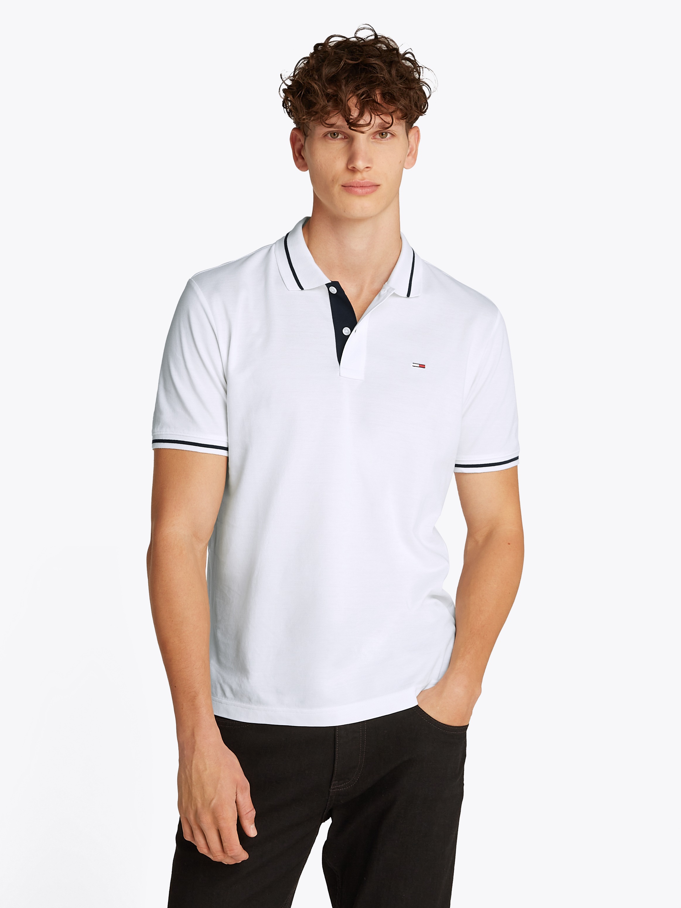 Tommy Jeans "TJM REG TIPPED POLO" mit Streifendetails günstig online kaufen