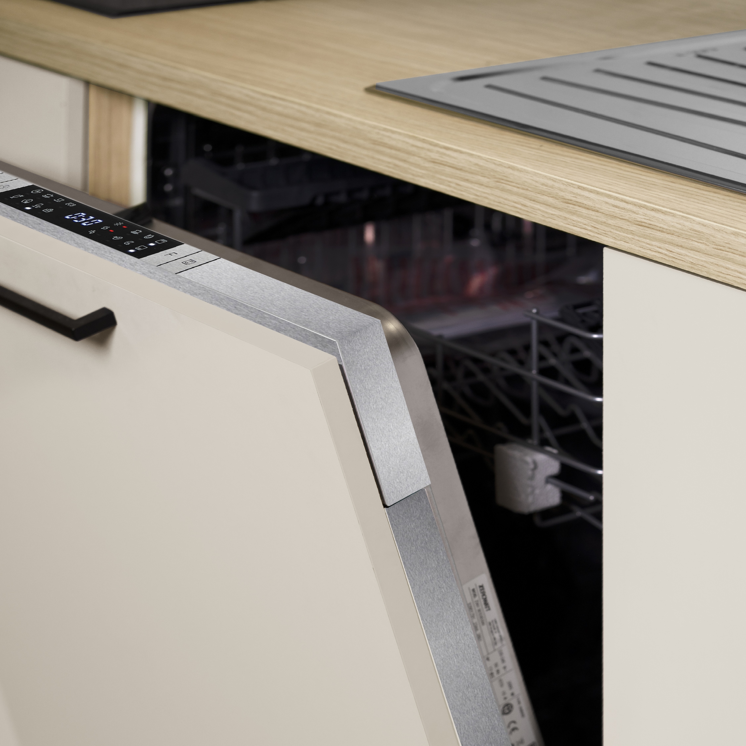 KOCHSTATION Küchenzeile »Luna, Küchenzeile mit Spüle + Siphon, ohne E-Geräte« Breite 182 cm,Türen mit Soft-Close Funktion, Metalgriffe,Made in Italy